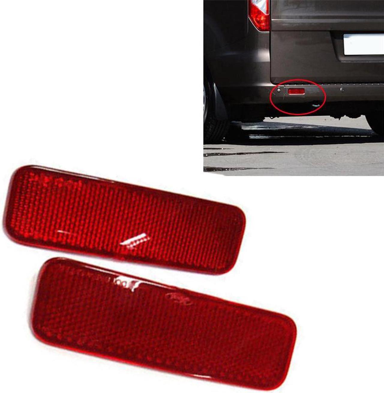 1 Pair Rear Bumper Reflector Light Lamp Lens For Ford Transit Van Custom 2013-UP