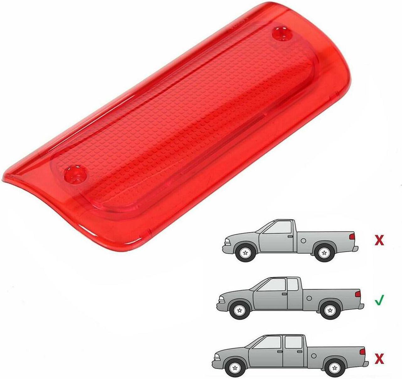 3rd Brake Light Lens Red Cover For Chevy S-10 GMC Sonoma Extended Cab 1994-2004