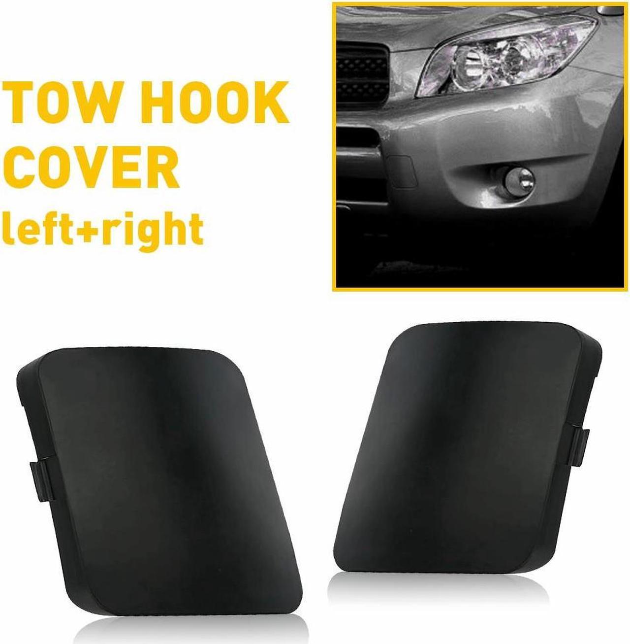 FYUU Bumper Tow Hook Cover Cap Front Left & Right For Toyota RAV4 2006-2008