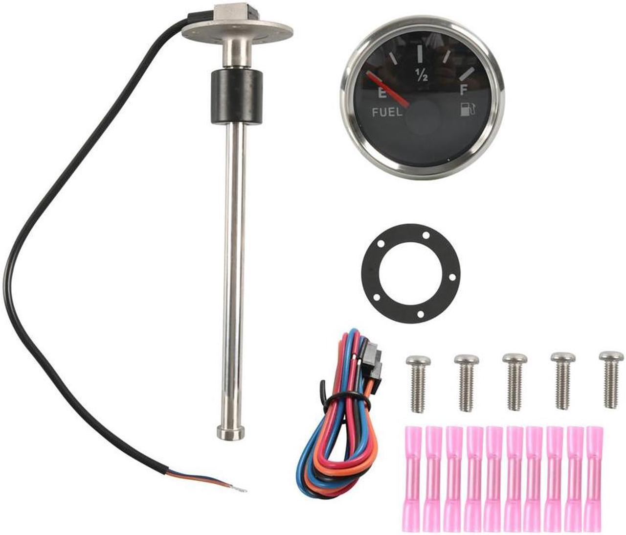 Fuel Water Level Sensor and Fuel Gauge Kit for Boat Car Truck RV