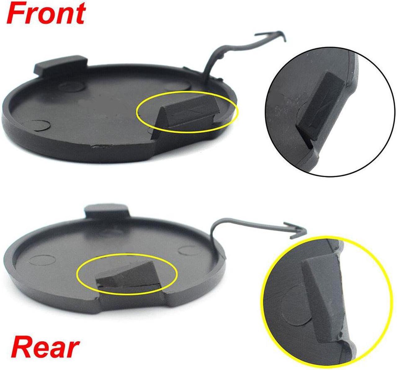 2PCS Black Front Rear Bumper Tow Hook Eye Cover For Mitsubishi Lancer 2008-2016