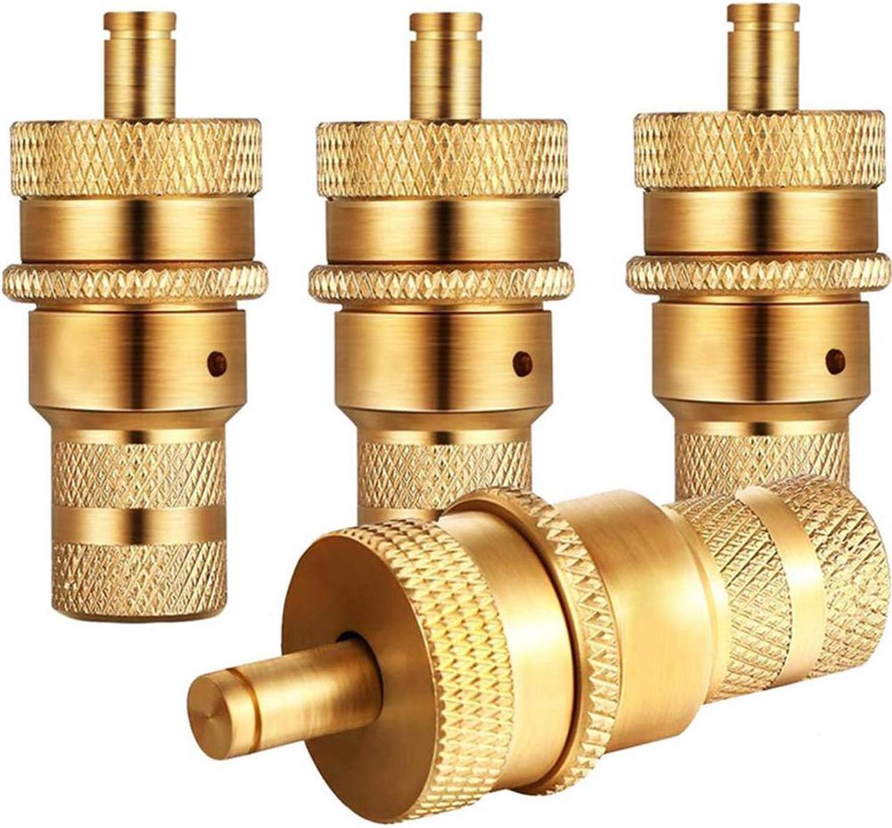 4 Pcs Brass Tire Deflators Kit Adjustable Automatic 6-30PSI Air Valve Core