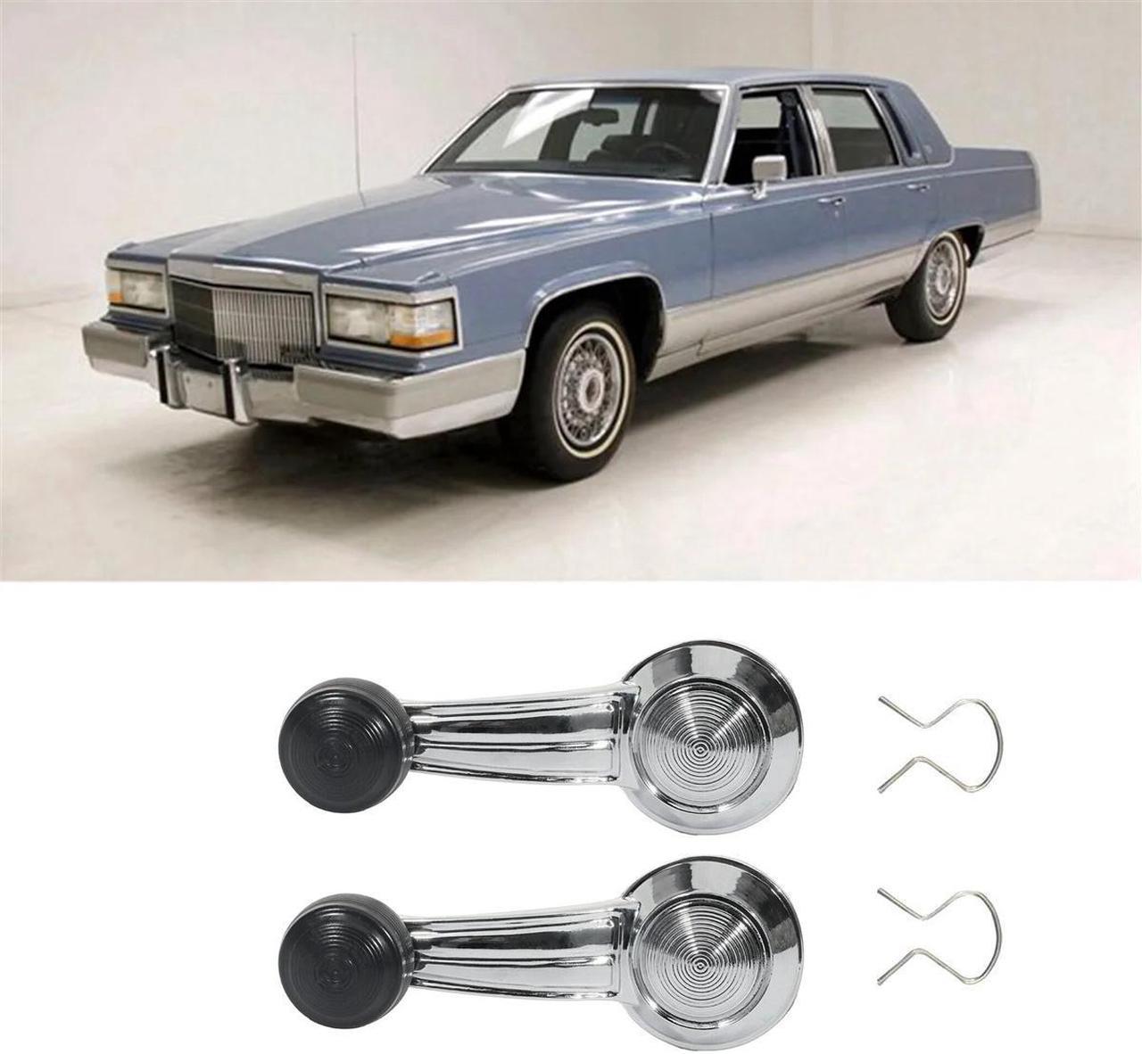 1 Pair Set Chrome Door Window Crank Handle For Pontiac Cadillac