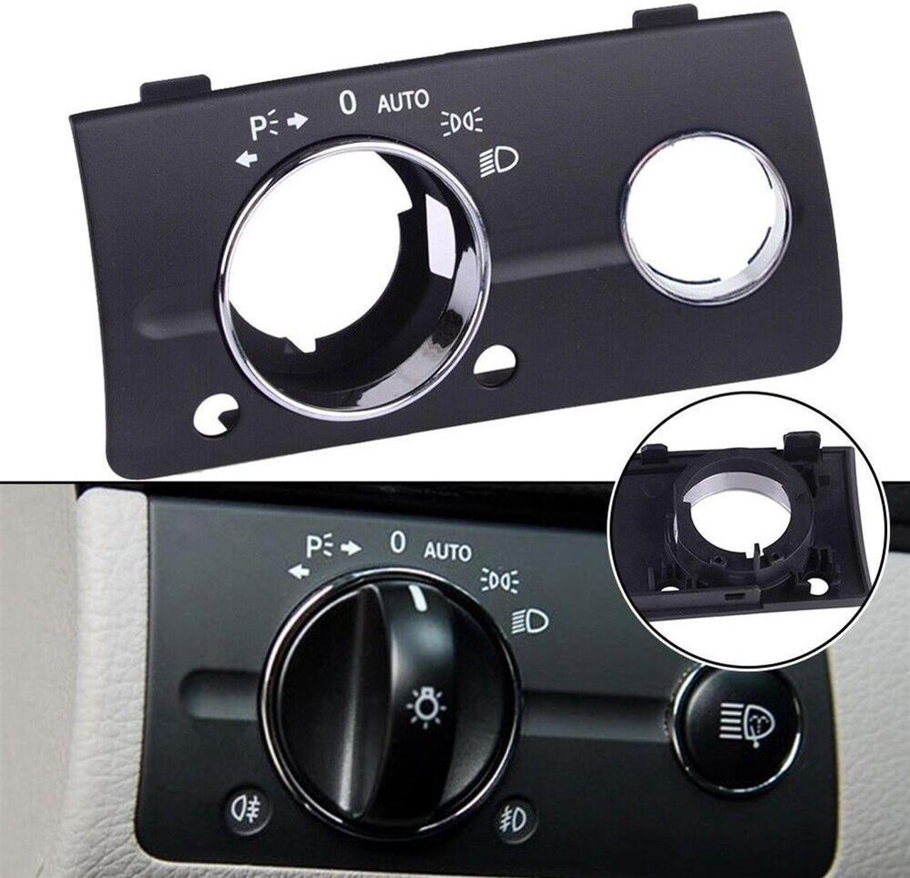 Black Headlight Switch Panel Cover For Mercedes Benz W211 E Class 2003-2008