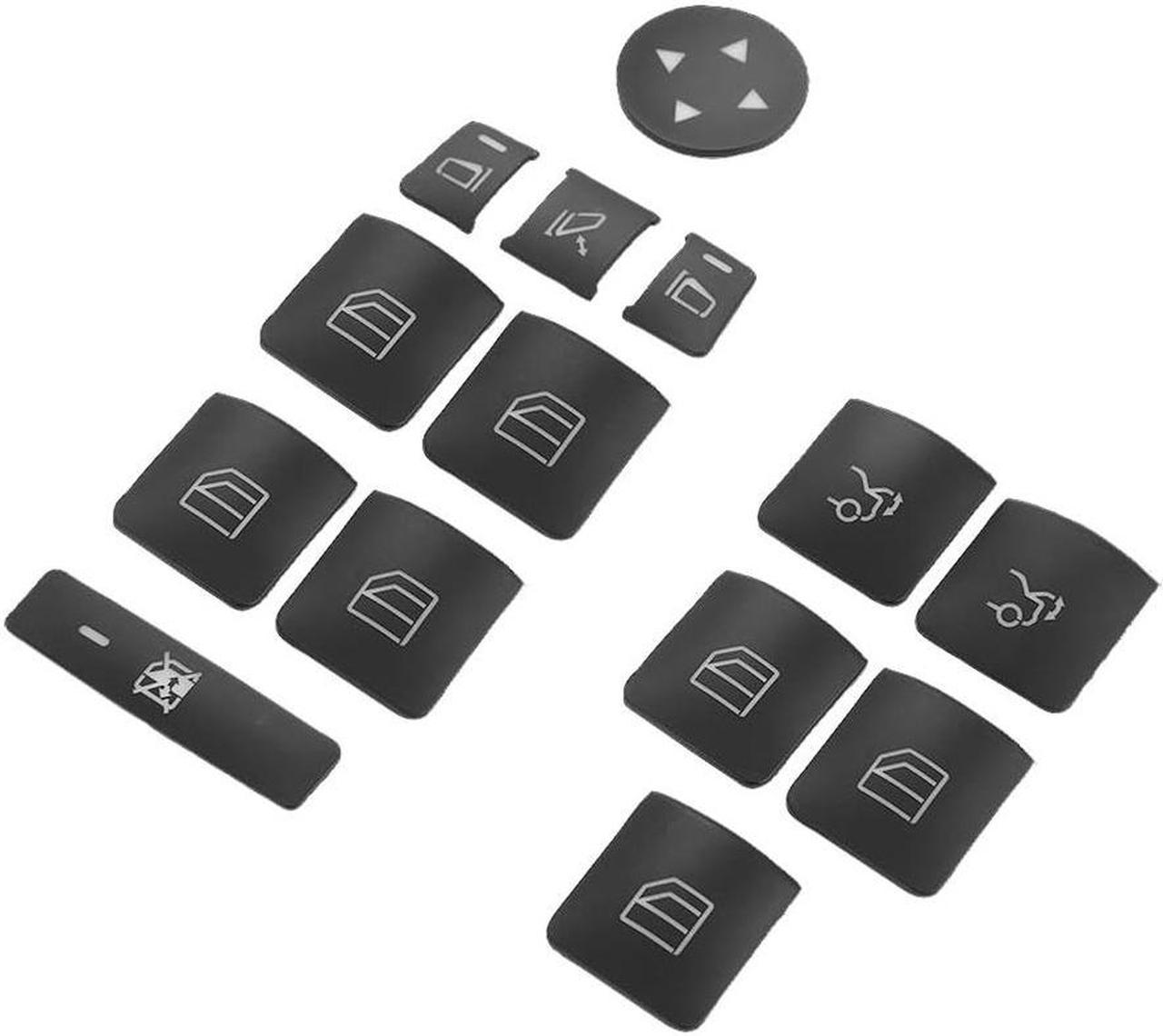 1Set Car Door Armrest Window Switch Button Cover Trim For Mercedes Benz C-Class