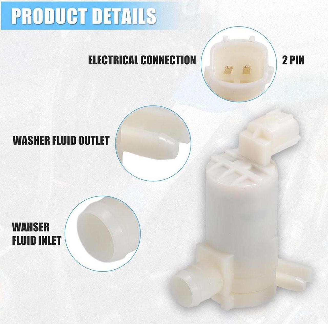 Alt view image 5 of 5 - Furulu Windshield Washer Pump 28920-Ar000 For Infiniti G35 G37 M35 M35H M45 Q70 Q70L