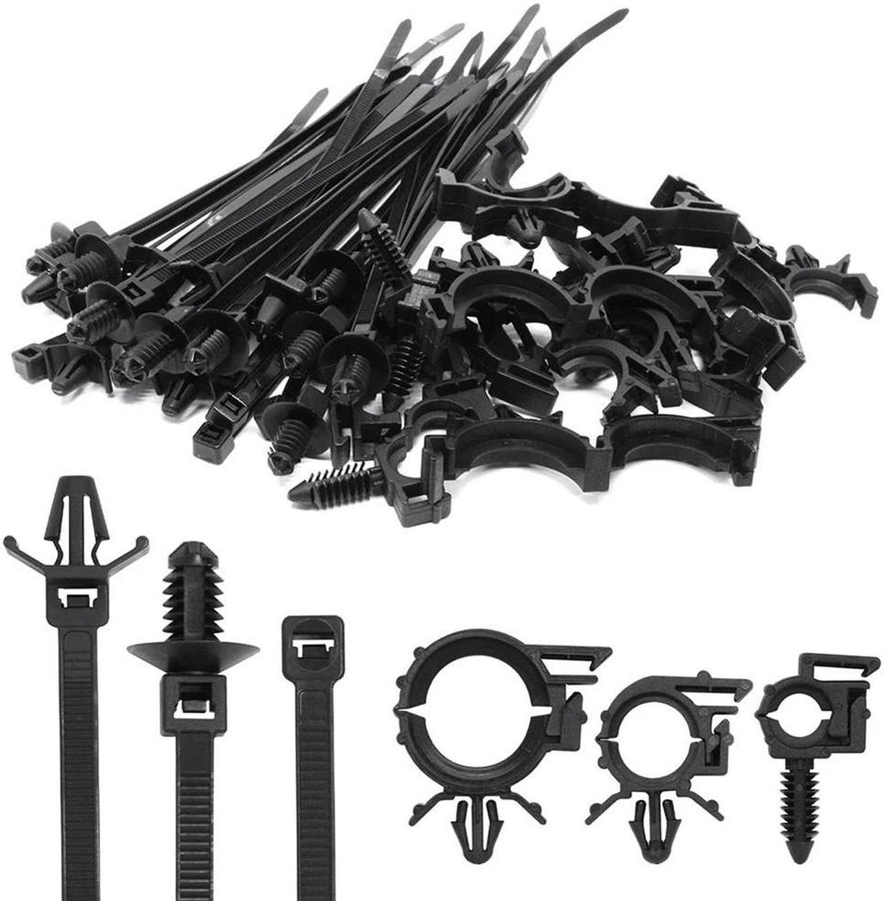 Paiying 45pcs Cable Tie Wrap Fixed Fastener Clips Cars Mount Wire Tie Clip Universal New