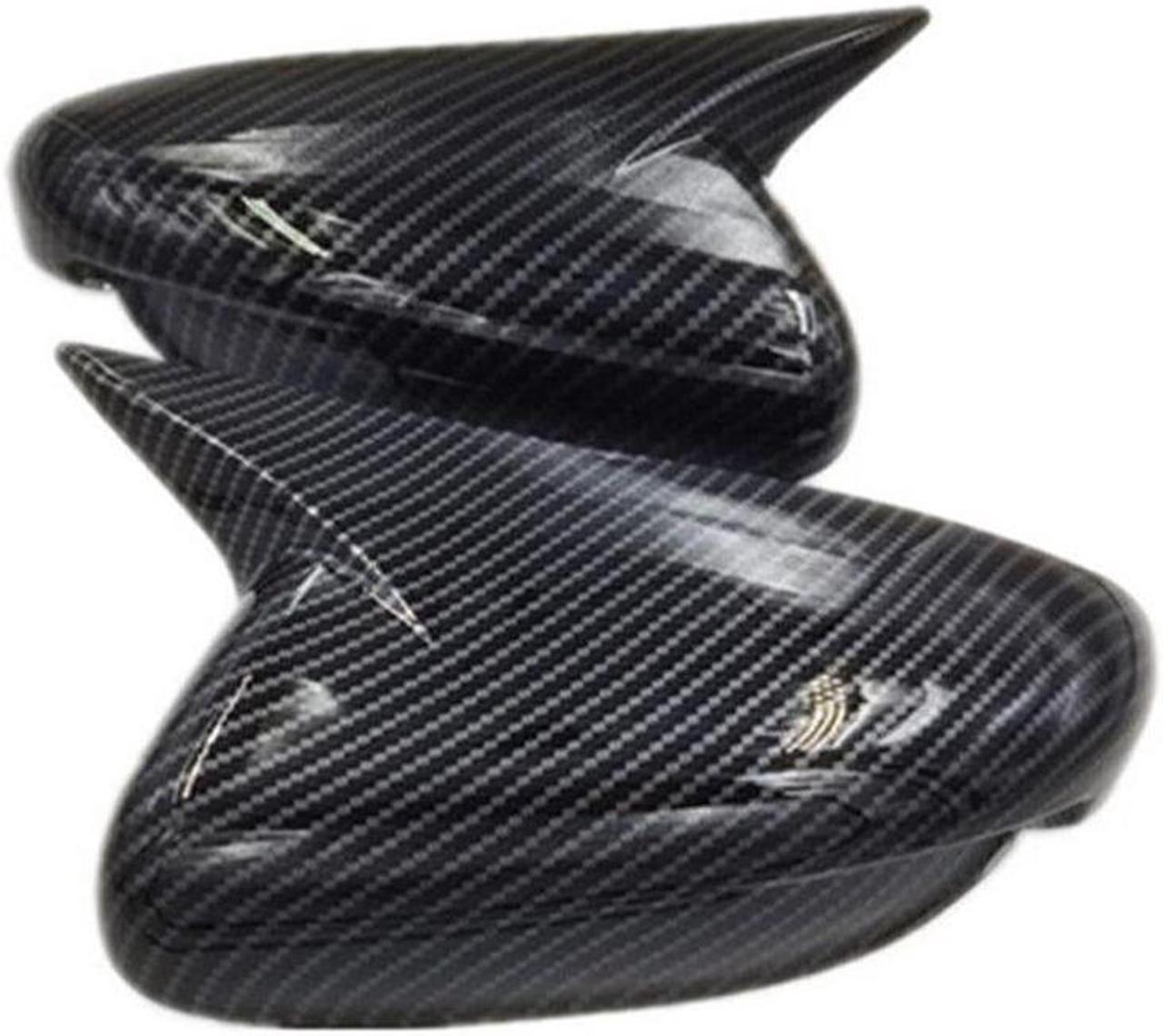 Paiying 2PCS ABS Carbon Fiber Look OX Horn Side Mirror Cover Cap For Kia Forte K3 13-18