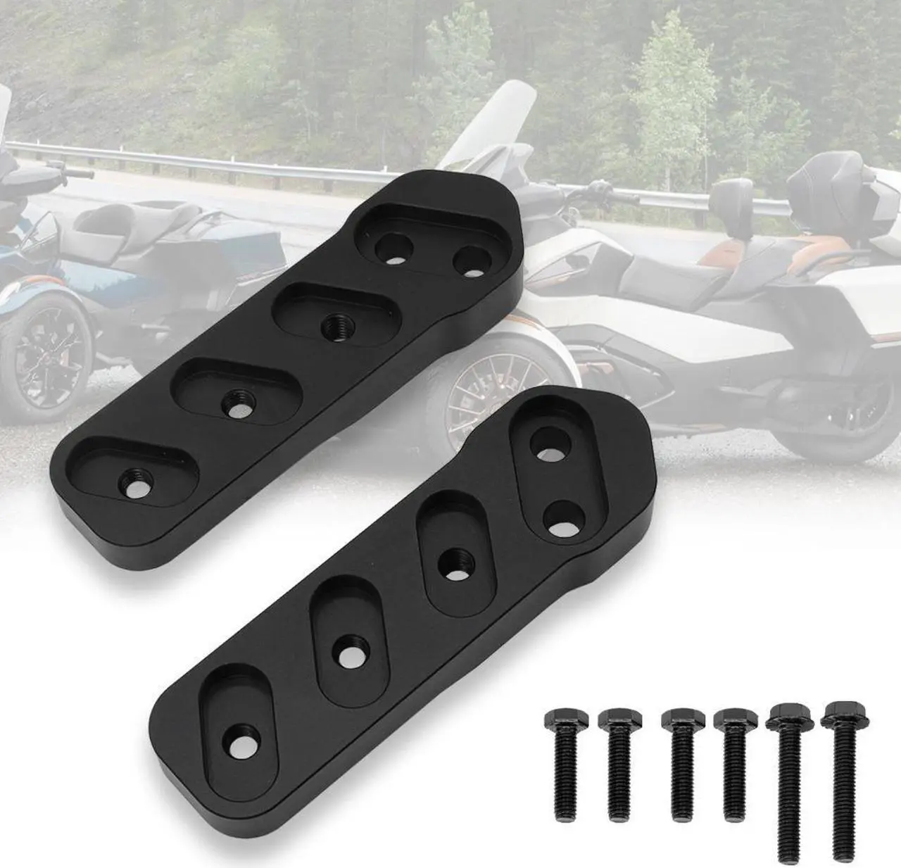 Alt view image 3 of 5 - Yassdwbn Passenger Foot-rest Relocate Adapter for Can-Am Spyder Roadster RT LTD SE6 20-23