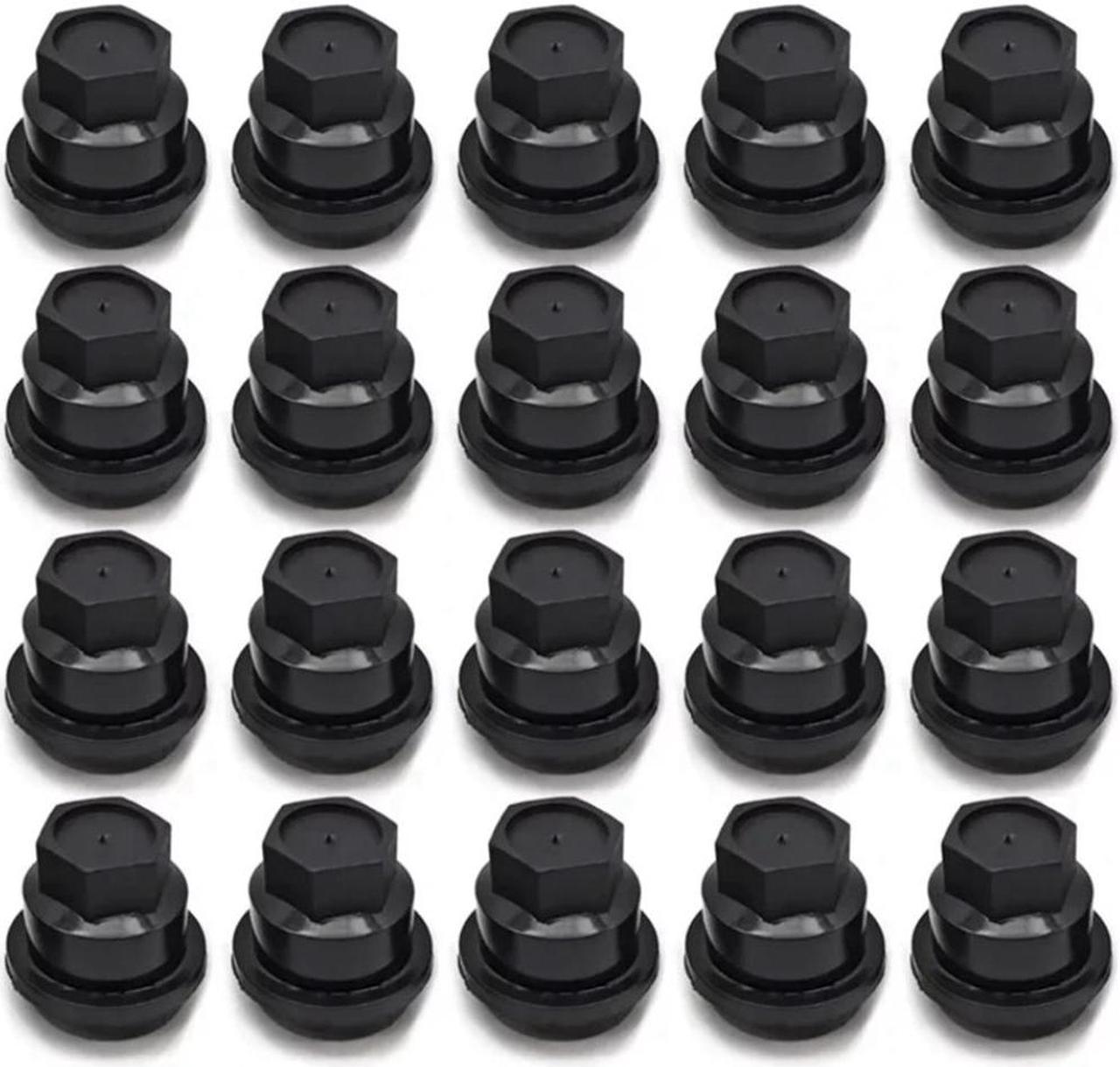 Paiying 20Pcs Black Lug Nut Cover 15661036 For Chevrolet Blazer S10 Pickup Jimmy Sonoma