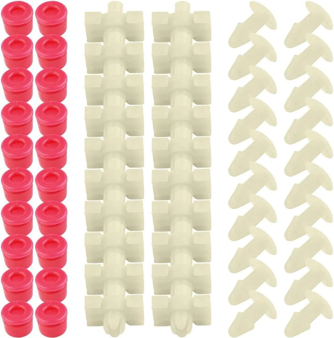 Alt view image 2 of 5 - Yassdwbn 60pcs Car Exterior Plugs Door Seal Clips & Clamps Plugs For Mercedes-Benz W123