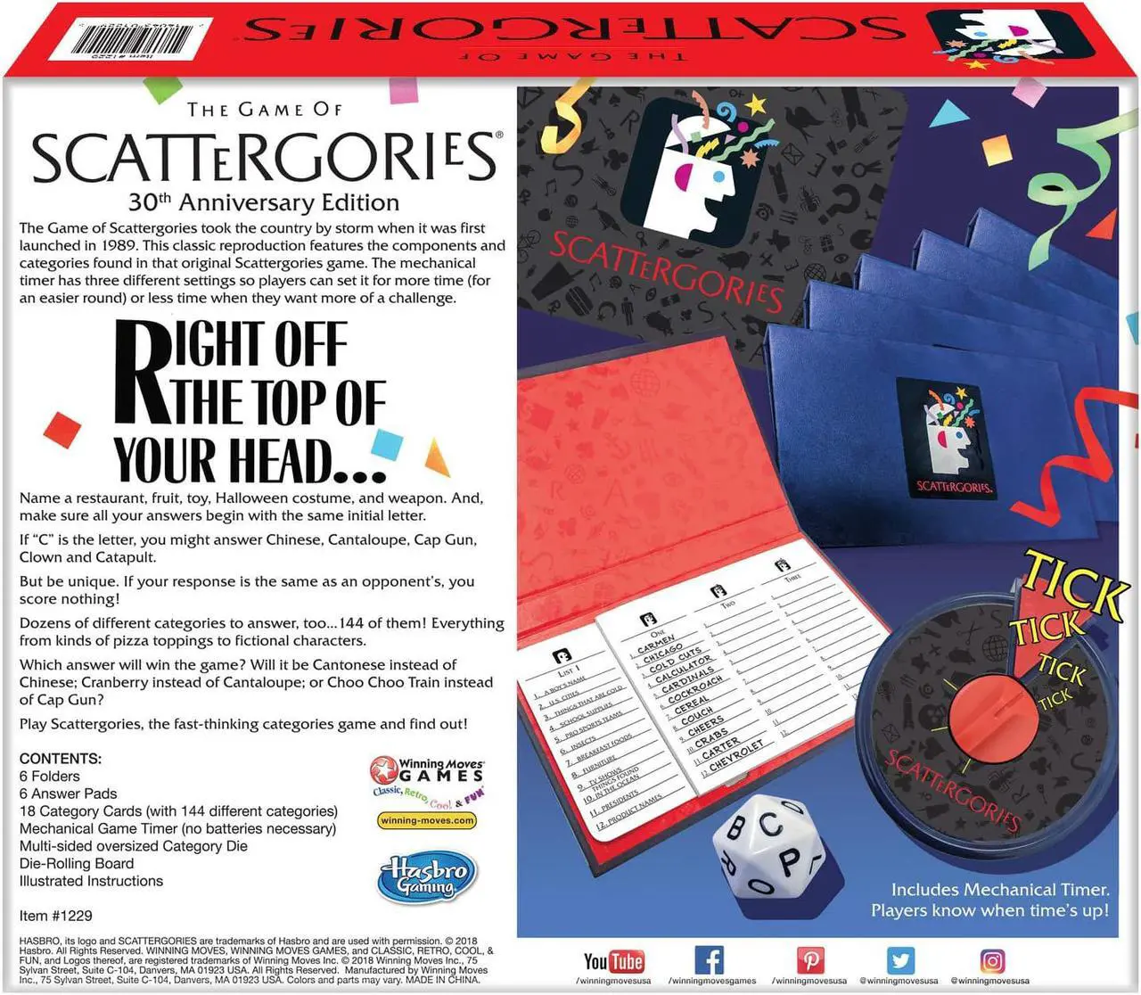 Alt view image 3 of 9 - Winning Moves Scattergories 30th Anniversary Edition
