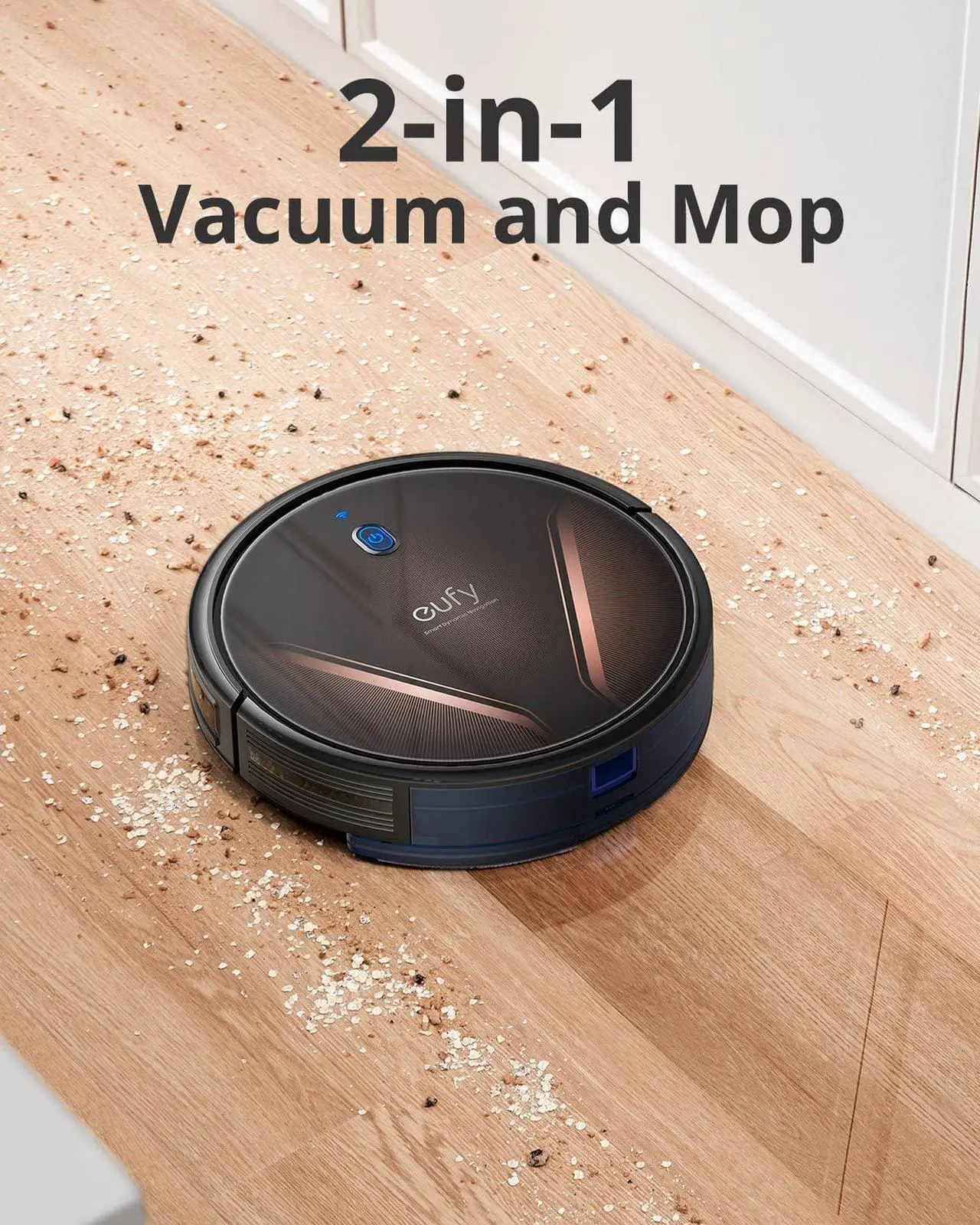 Alt view image 3 of 6 - eufy by Anker, RoboVac G20 Hybrid, Robot Vacuum, Smart Dynamic Navigation, 2500 Pa Strong Suction, 2-in-1 Vacuum and Mop, Ultra-Slim, App, Voice Control, Compatible with Alexa, Ideal for Daily Messes