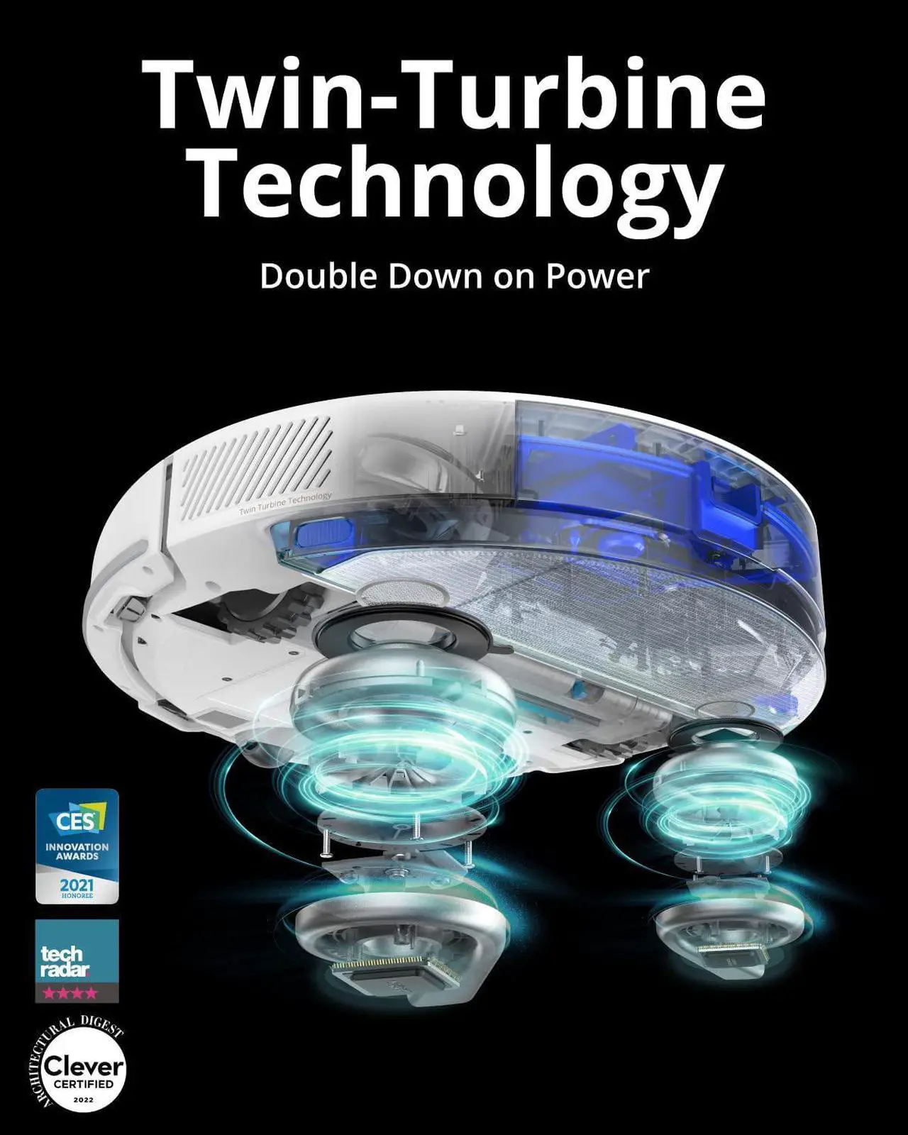 Alt view image 2 of 7 - eufy by Anker, RoboVac X8 Hybrid, Robot Vacuum and Mop Cleaner with iPath Laser Navigation, Twin-Turbine Technology generates 2000Pa x2 Suction, AI. Map 2.0 Technology, Wi-Fi (White)