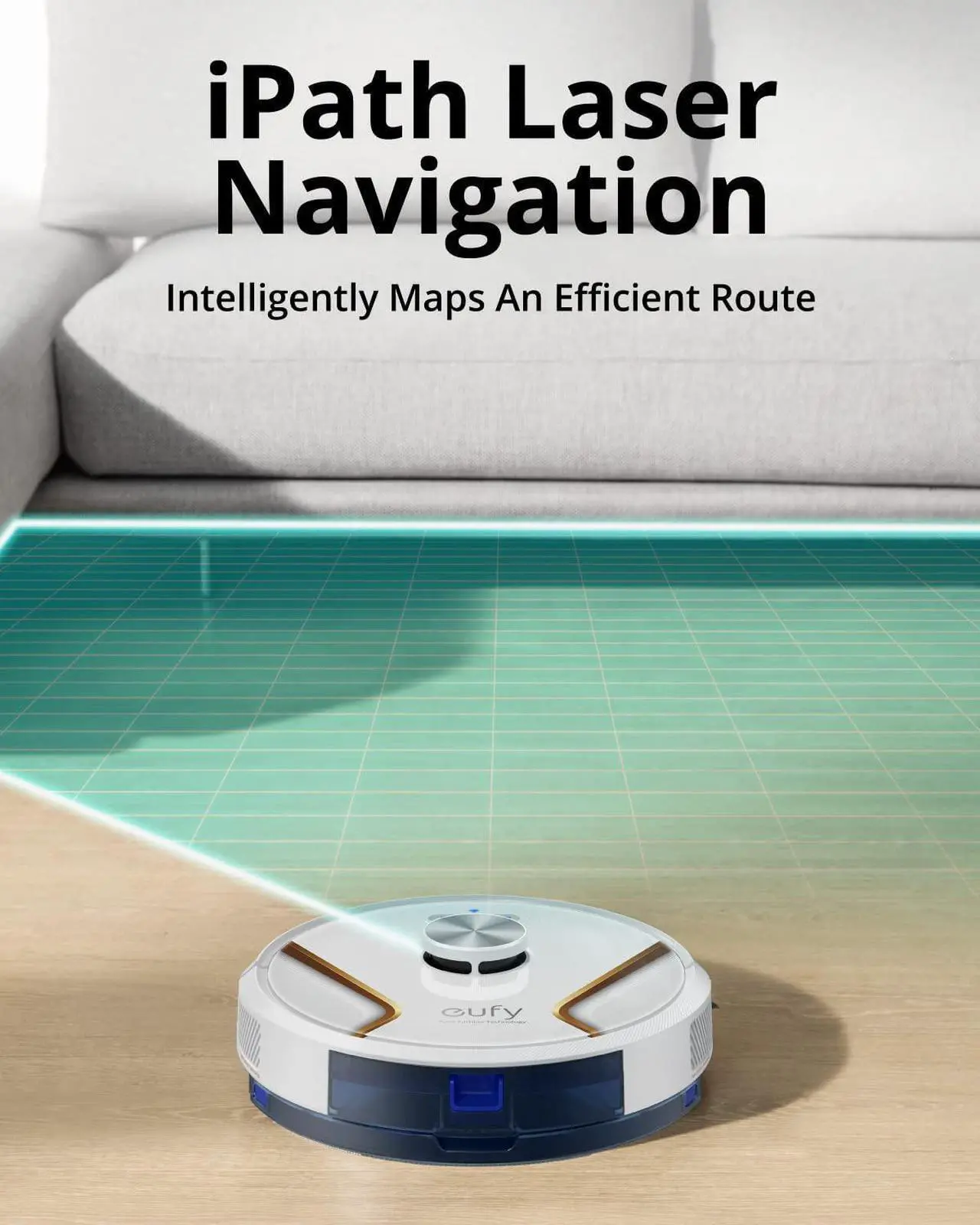 Alt view image 5 of 7 - eufy by Anker, RoboVac X8 Hybrid, Robot Vacuum and Mop Cleaner with iPath Laser Navigation, Twin-Turbine Technology generates 2000Pa x2 Suction, AI. Map 2.0 Technology, Wi-Fi (White)