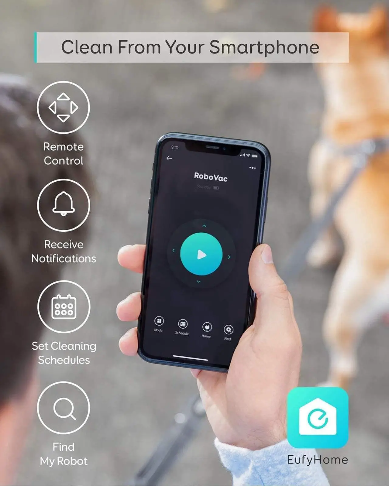 Alt view image 3 of 7 - Eufy BoostIQ RoboVac 15C MAX, Wi-Fi Connected, Super-Thin, 2000Pa Suction, Quiet, Self-Charging Robotic Vacuum Cleaner, Cleans Hard Floors to Medium-Pile Carpets, Black (Renewed)