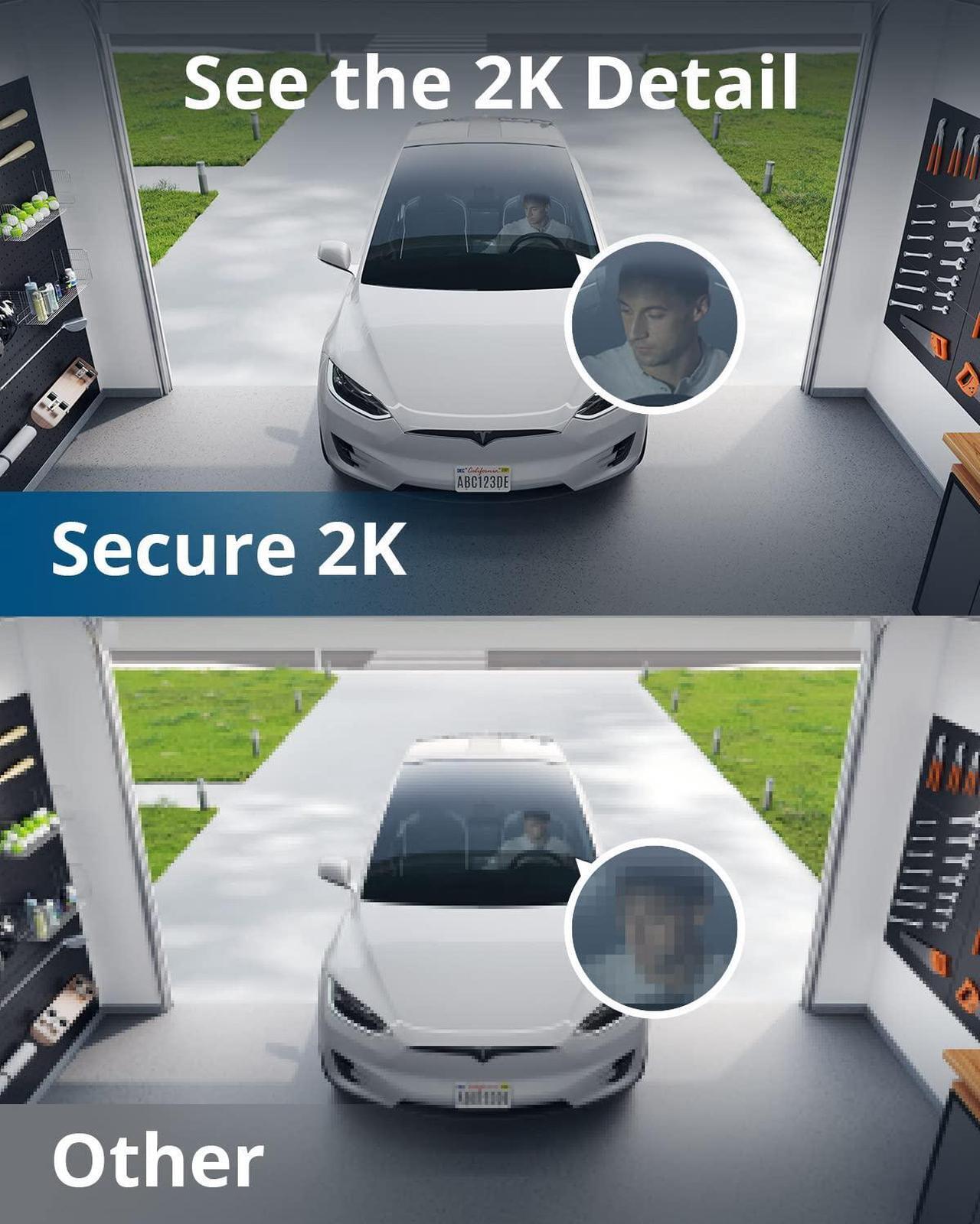 Alt view image 6 of 6 - eufy Security Smart Garage-Control Cam E110 with Sensor, Detects Open/Close Status, Real-Time Notifications, 2K, No Monthly Fee, AI Human Detection, 2.4GHz Wi-Fi only (Renewed)