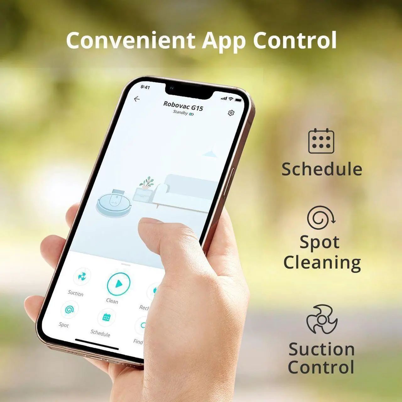 Alt view image 6 of 6 - eufy by Anker, RoboVac G15, Robot Vacuum, Smart Dynamic Navigation, 2500 Pa Super Strong Suction, Ultra-Slim, App, Voice Control, Compatible with Alexa, Carpets and Hard Floors, Ideal for Daily Messes