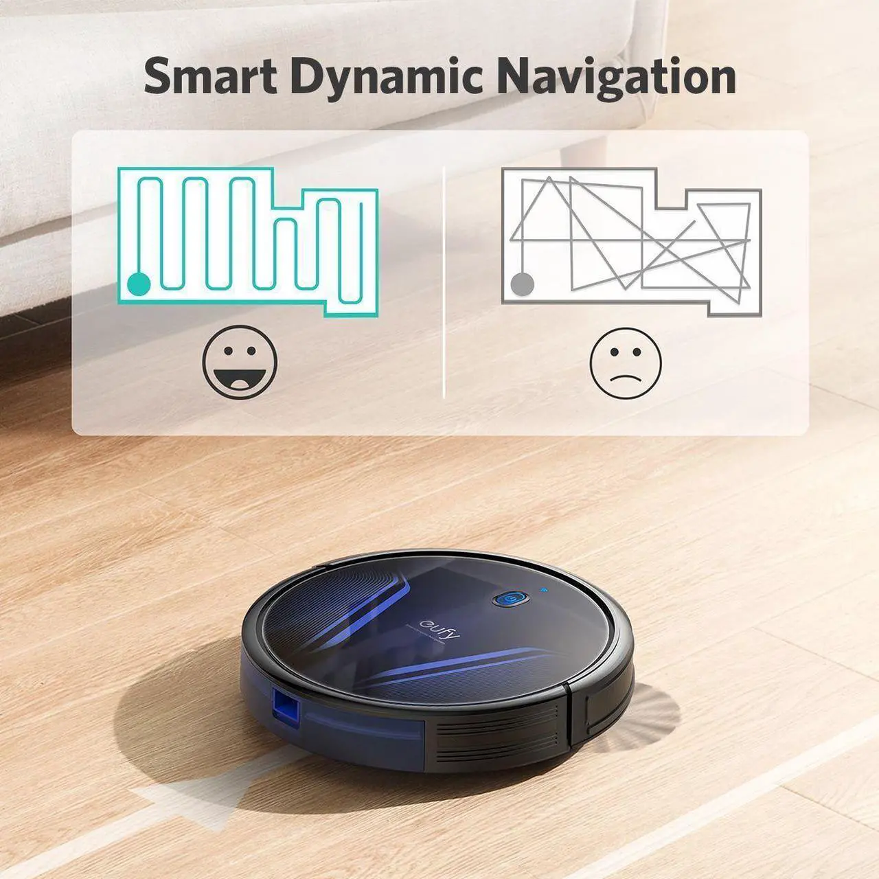 Alt view image 3 of 6 - eufy by Anker, RoboVac G15, Robot Vacuum, Smart Dynamic Navigation, 2500 Pa Super Strong Suction, Ultra-Slim, App, Voice Control, Compatible with Alexa, Carpets and Hard Floors, Ideal for Daily Messes