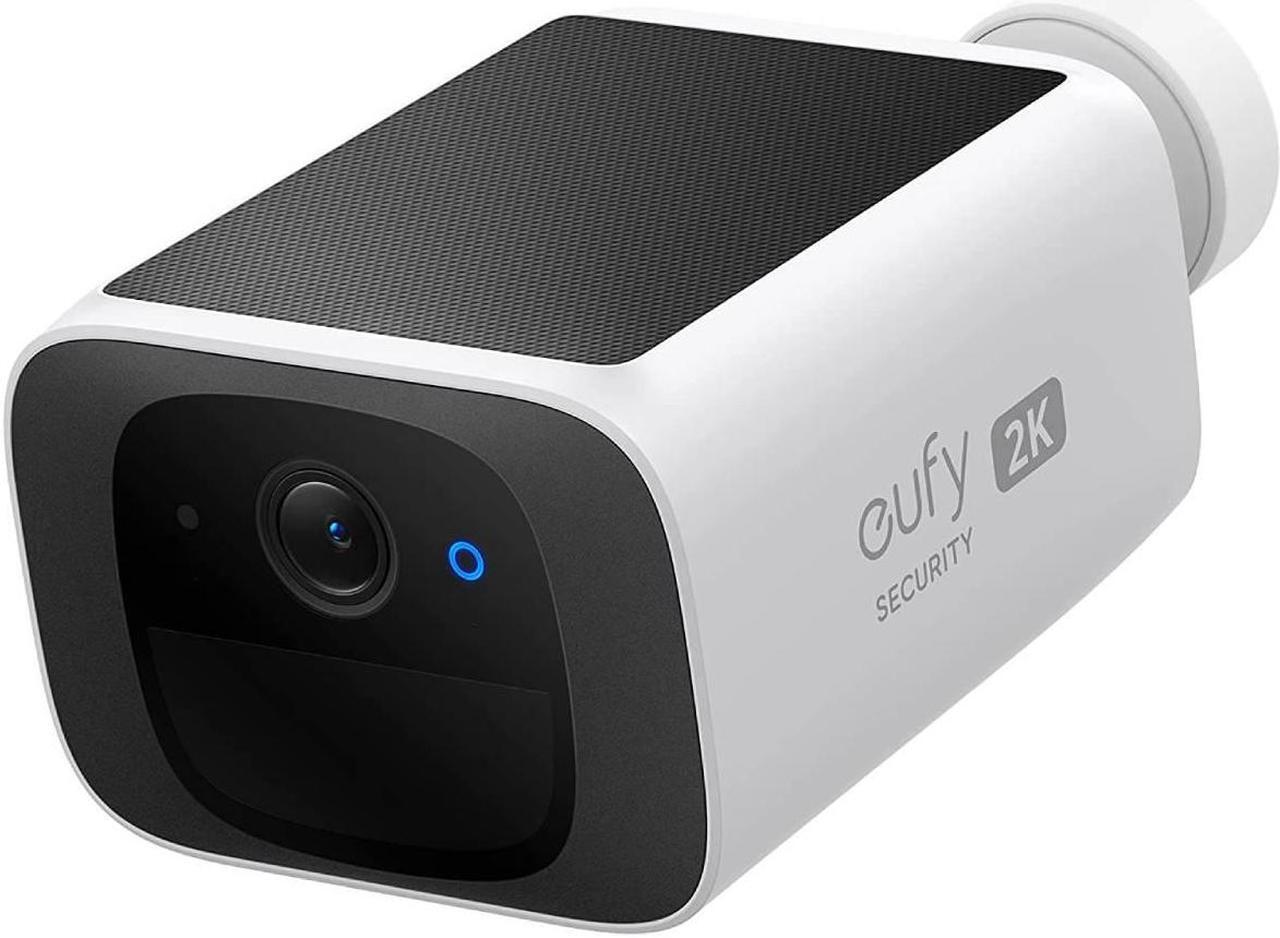 Main image of eufy Security SoloCam S220, Solar Security Camera, Wireless Outdoor Camera, Continuous Power, 2K Resolution, Wireless, 2.4 GHz Wi-Fi, No Monthly Fee, HomeBase 3 Compatible (Renewed)