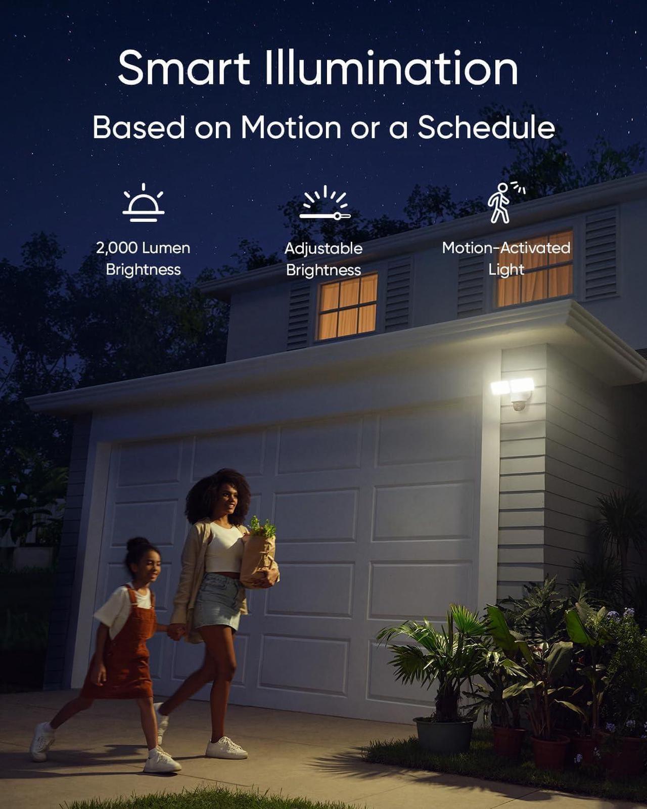 Alt view image 7 of 7 - eufy Security Floodlight Camera E340 Wired,360° Pan and Tilt,24/7 Recording,Dual-Band Wi-Fi, 2,000 Lumens,Motion-Activated,Dual Camera,HomeBase 3 Compatible,Local Storage,No Monthly Fee (Renewed)