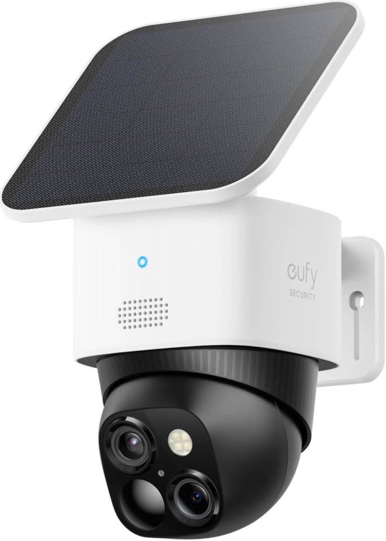 Main image of eufy Security SoloCam S340, Solar Security Camera, Wireless Outdoor Camera, 360 Degree Pan & Tilt Surveillance, No Blind Spots, 2.4 GHz Wi-Fi, No Monthly Fee, HomeBase S380 Compatible (Renewed)