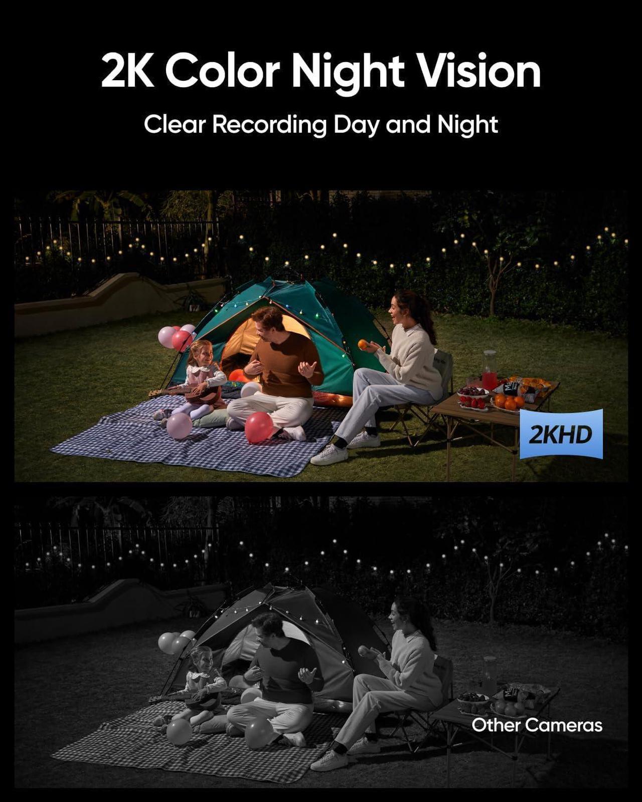 Alt view image 4 of 7 - eufy Security Solar Wall Light Cam S120,Solar Security Camera,Wireless Outdoor Camera,2K Camera, Forever Power,Motion Activated Light,AI Detection,IP65 Waterproof,Spotlight,No Monthly Fee (Renewed)