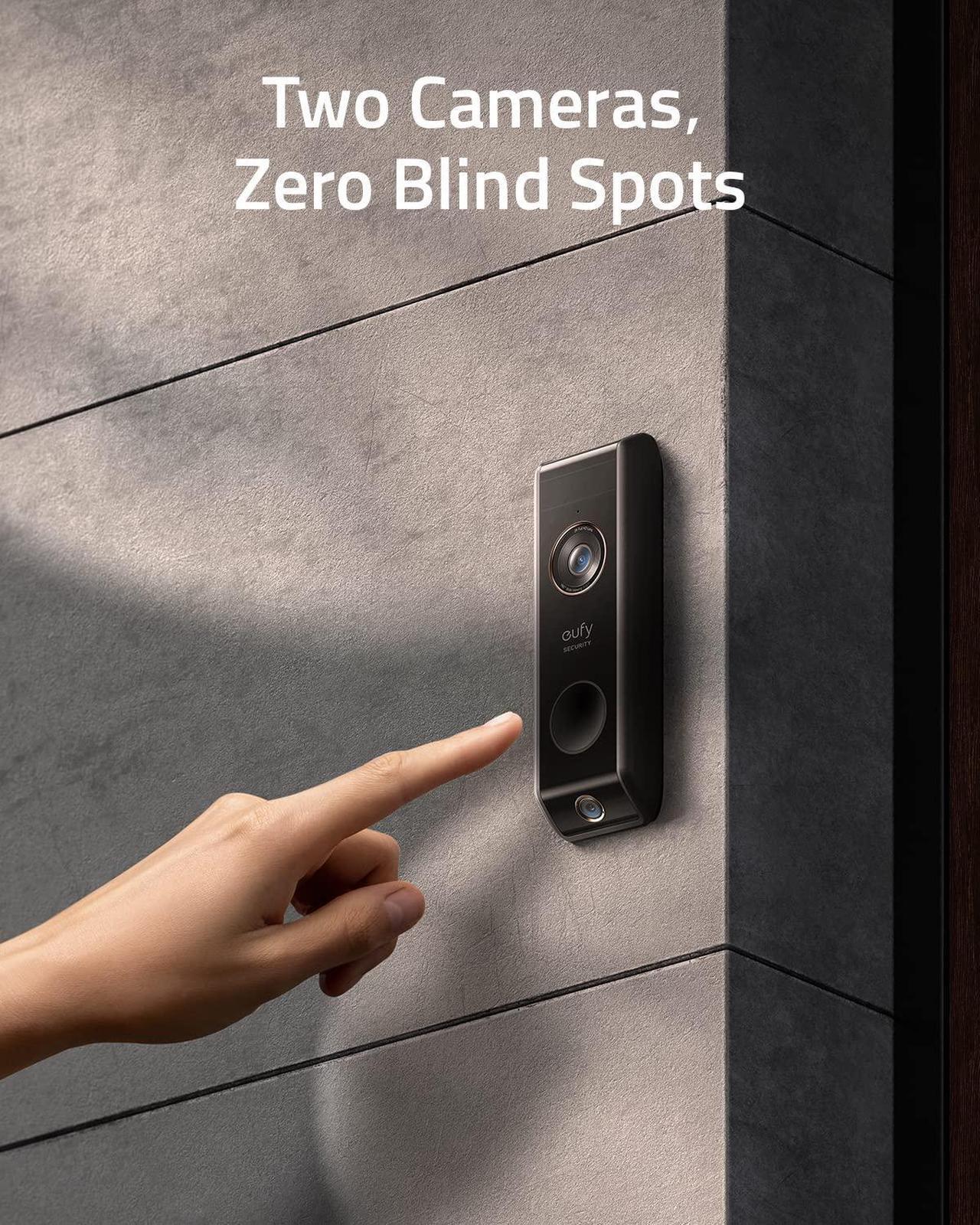 Alt view image 2 of 5 - eufy Security Video Doorbell Dual Camera (Battery-Powered) Add-on, Dual Motion Detection, Package Detection, 2K HD, Family Recognition, No Monthly Fee (Renewed)