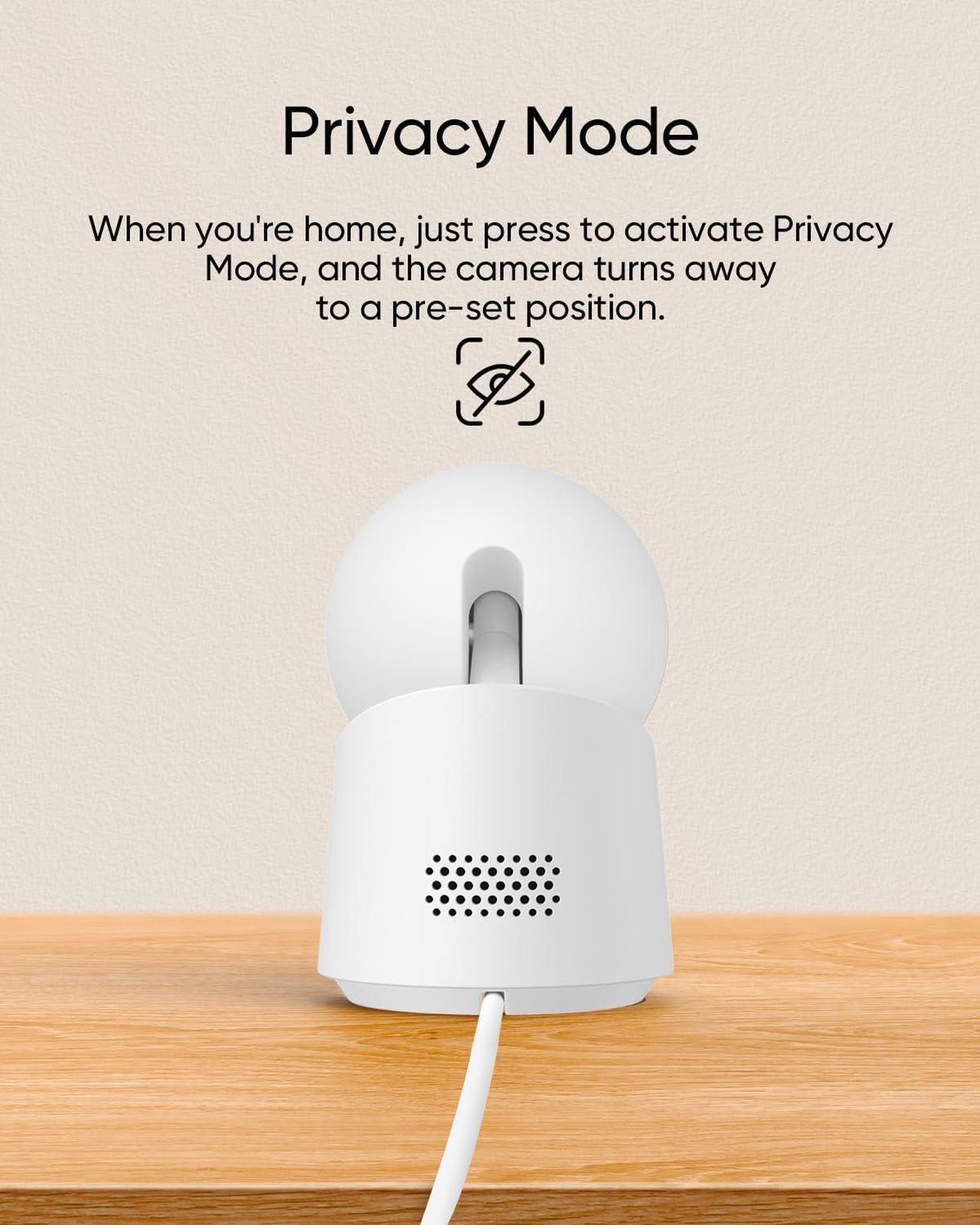 Alt view image 5 of 6 - eufy Security Indoor Cam C220, 2K Resolution Security Camera with 360° PTZ, Plug-in Security Indoor Camera with 2.4G Wi-Fi, Human/Motion AI, Night Vision, AI Tracking, HomeBase S380 Compatible