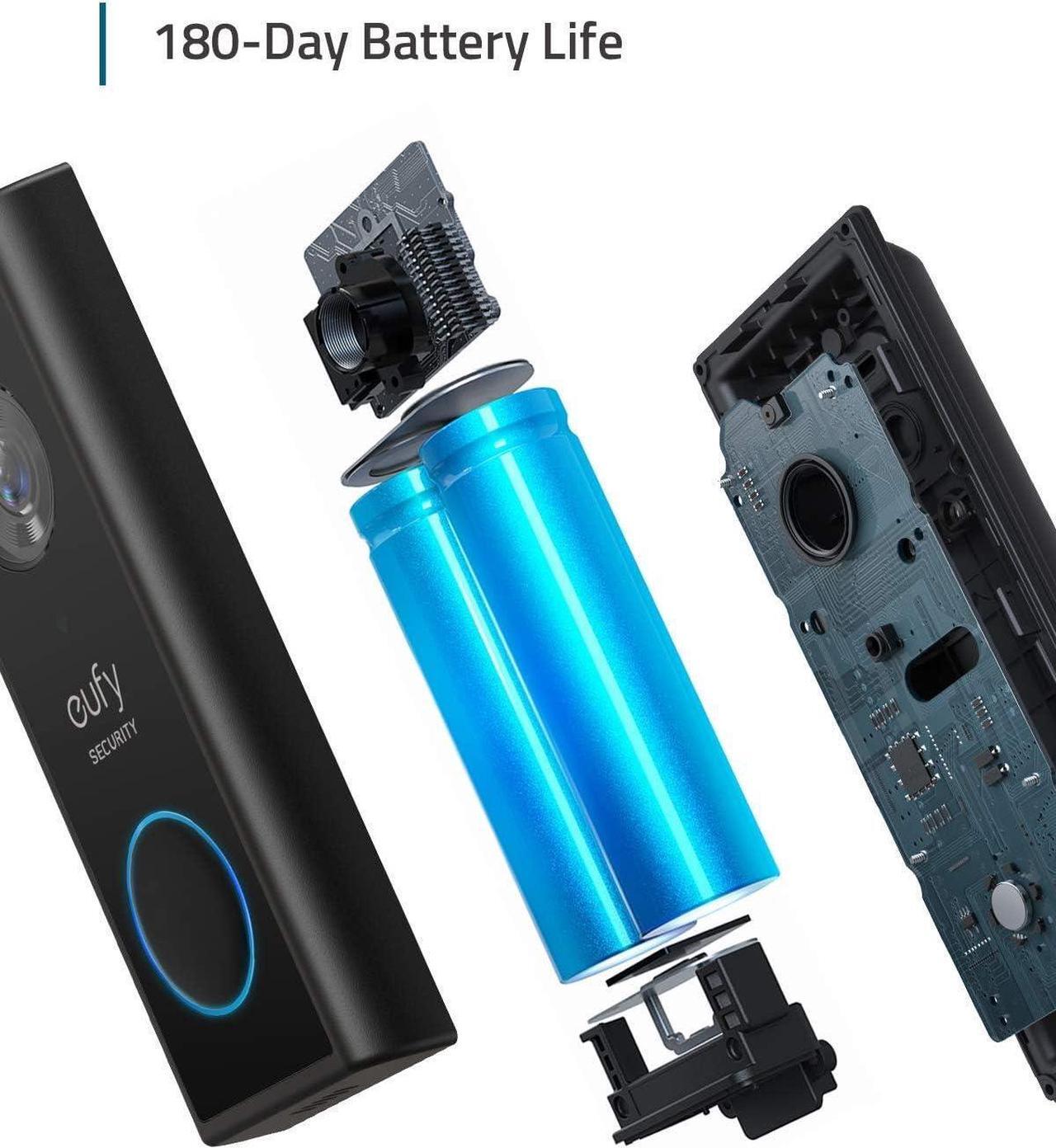 Alt view image 3 of 6 - Eufy Security, Wireless Video Doorbell (Battery-Powered) with 2K HD, No Monthly Fee, On-Device AI for Human Detection, 2-Way Audio, Simple Self-Installation (Renewed)