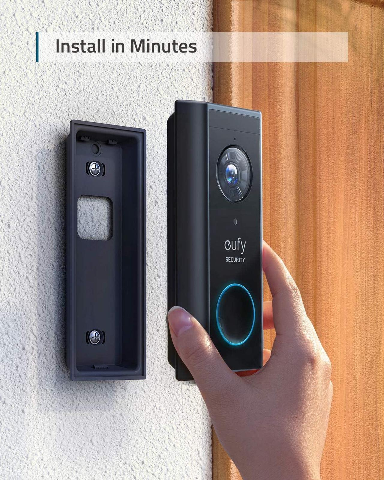 Alt view image 6 of 6 - Eufy Security, Wireless Video Doorbell (Battery-Powered) with 2K HD, No Monthly Fee, On-Device AI for Human Detection, 2-Way Audio, Simple Self-Installation (Renewed)