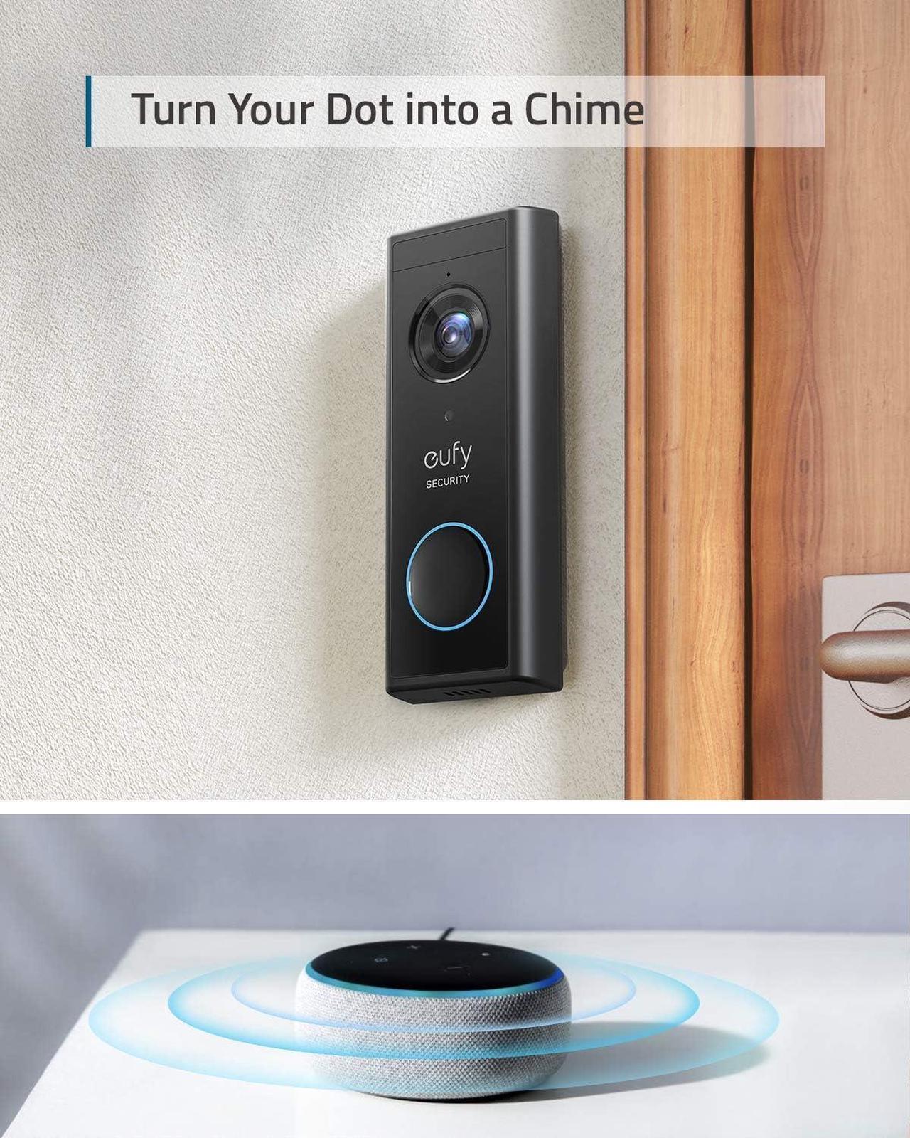 Alt view image 5 of 6 - Eufy Security, Wireless Video Doorbell (Battery-Powered) with 2K HD, No Monthly Fee, On-Device AI for Human Detection, 2-Way Audio, Simple Self-Installation (Renewed)