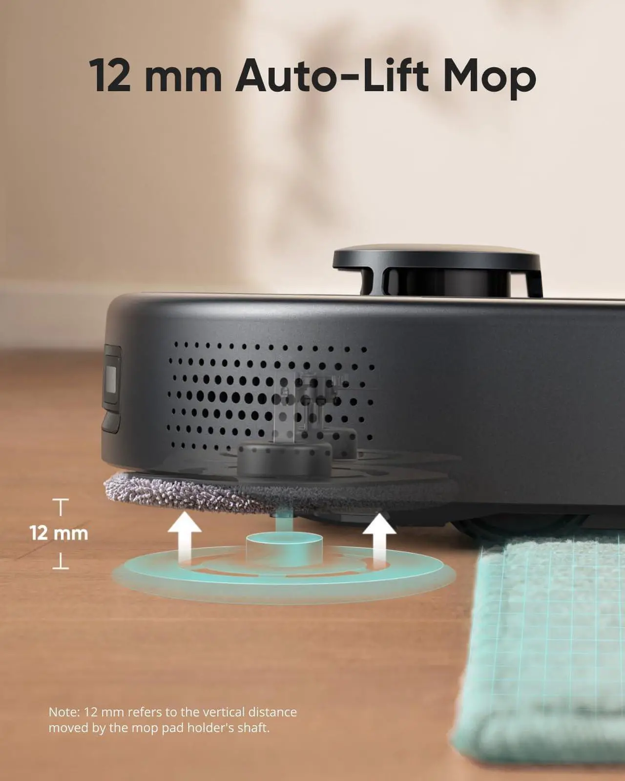 Alt view image 6 of 7 - eufy X9 Pro Robot Vacuum and Mop with Auto-Clean Station, AI Obstacle Avoidance, Adaptive Pressure Cleaning with Rotating Mops, Carpet Detection with 12 mm Auto-Lifting Mops