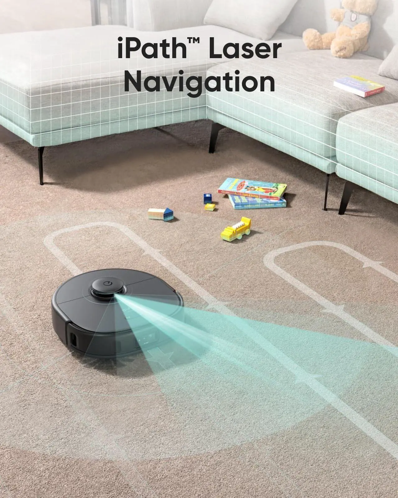 Alt view image 7 of 7 - eufy X9 Pro Robot Vacuum and Mop with Auto-Clean Station, AI Obstacle Avoidance, Adaptive Pressure Cleaning with Rotating Mops, Carpet Detection with 12 mm Auto-Lifting Mops