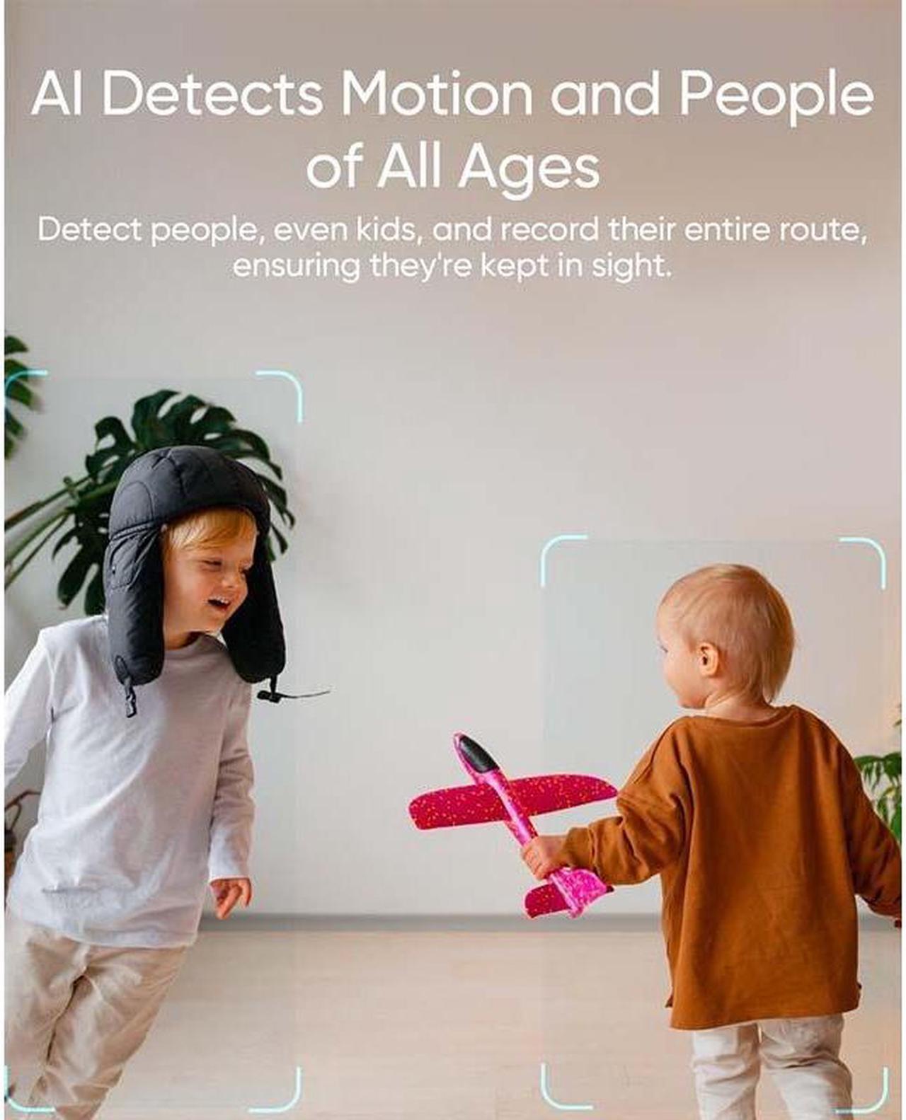 Alt view image 4 of 6 - eufy Security Indoor Cam C210, Home Security Camera, 1080p Resolution 360° PTZ, Plug-in Security Indoor Camera with 2.4G Wi-Fi, Human/Motion AI, Night Vision, AI Tracking, HomeBase 3 Compatible