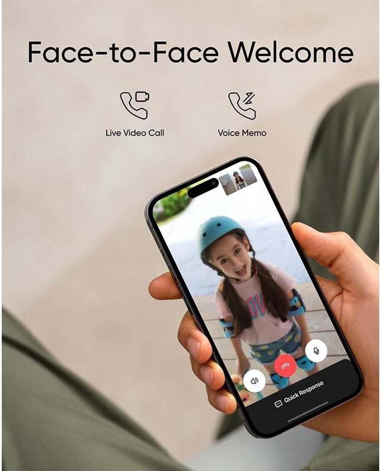 Alt view image 3 of 7 - eufy Video Doorbell C31, 2K FHD, Battery or Hardwire Powered, Easy to Install, Quick-Release Battery, Live Video Call, 24/7 Recording, Human & Motion Detection, HomeBase S380 Compatible,No Monthly Fee