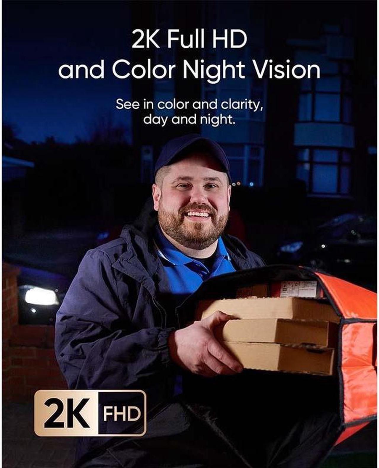 Alt view image 4 of 6 - eufy Security Video Doorbell E340 (Battery Powered), Dual Cameras with Delivery Guard, 2K Full HD and Color Night Vision, HomeBase S380 Compatible, No Monthly Fee