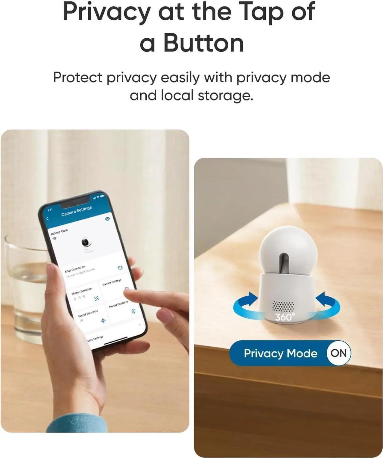 Alt view image 6 of 7 - eufy Indoor Cam E30, Latest Generation, 4K UHD Security Camera, Pet/Dog/Baby Camera with Phone app, Color Night Vision, Human/Pet Auto Tracking, 360 Pan-Tilt, Works with Homekit