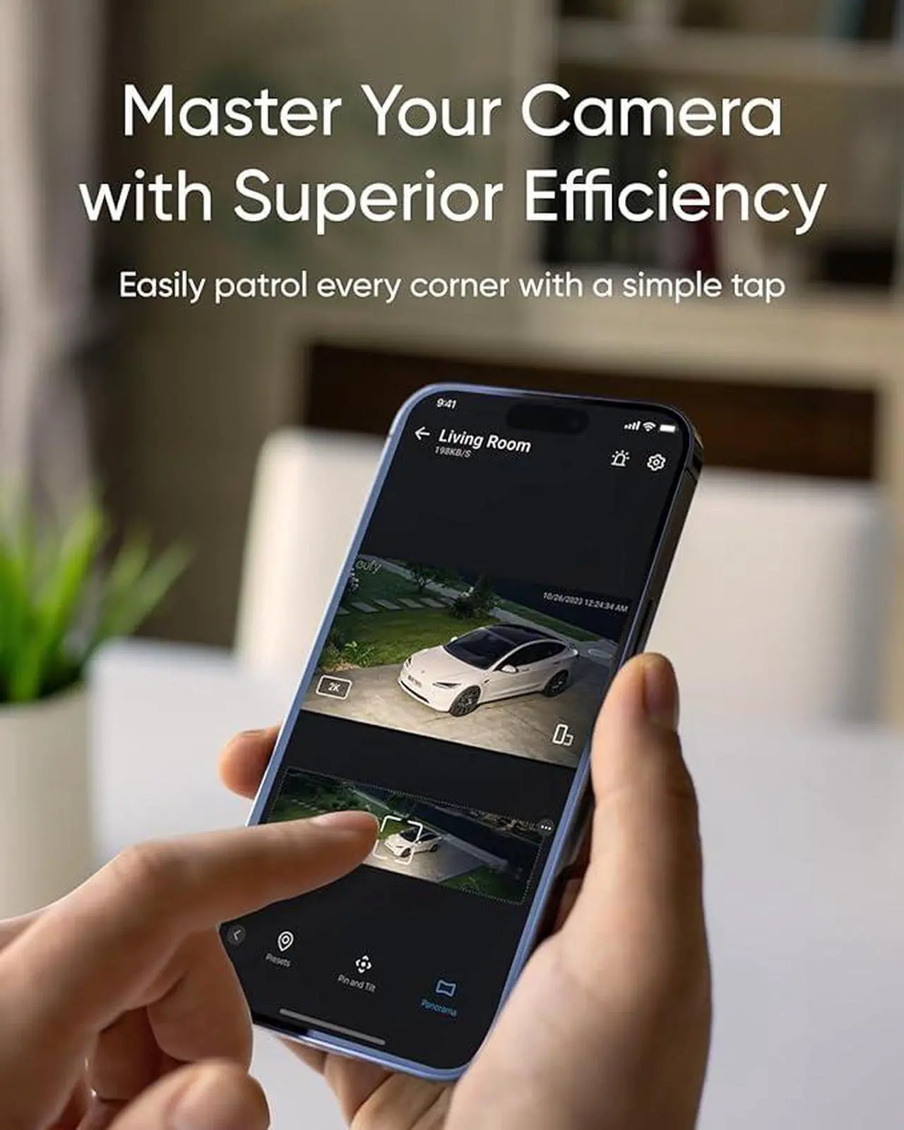 Alt view image 3 of 7 - eufy Security Floodlight Camera E30, Security Camera Outdoor, 360° Pan and Tilt, AI Detection and Tracking, 2K Video, 2.4GHz Wi-Fi, 2,000 Lumens, Custom Voice and Light Alerts, 24/7 Recording