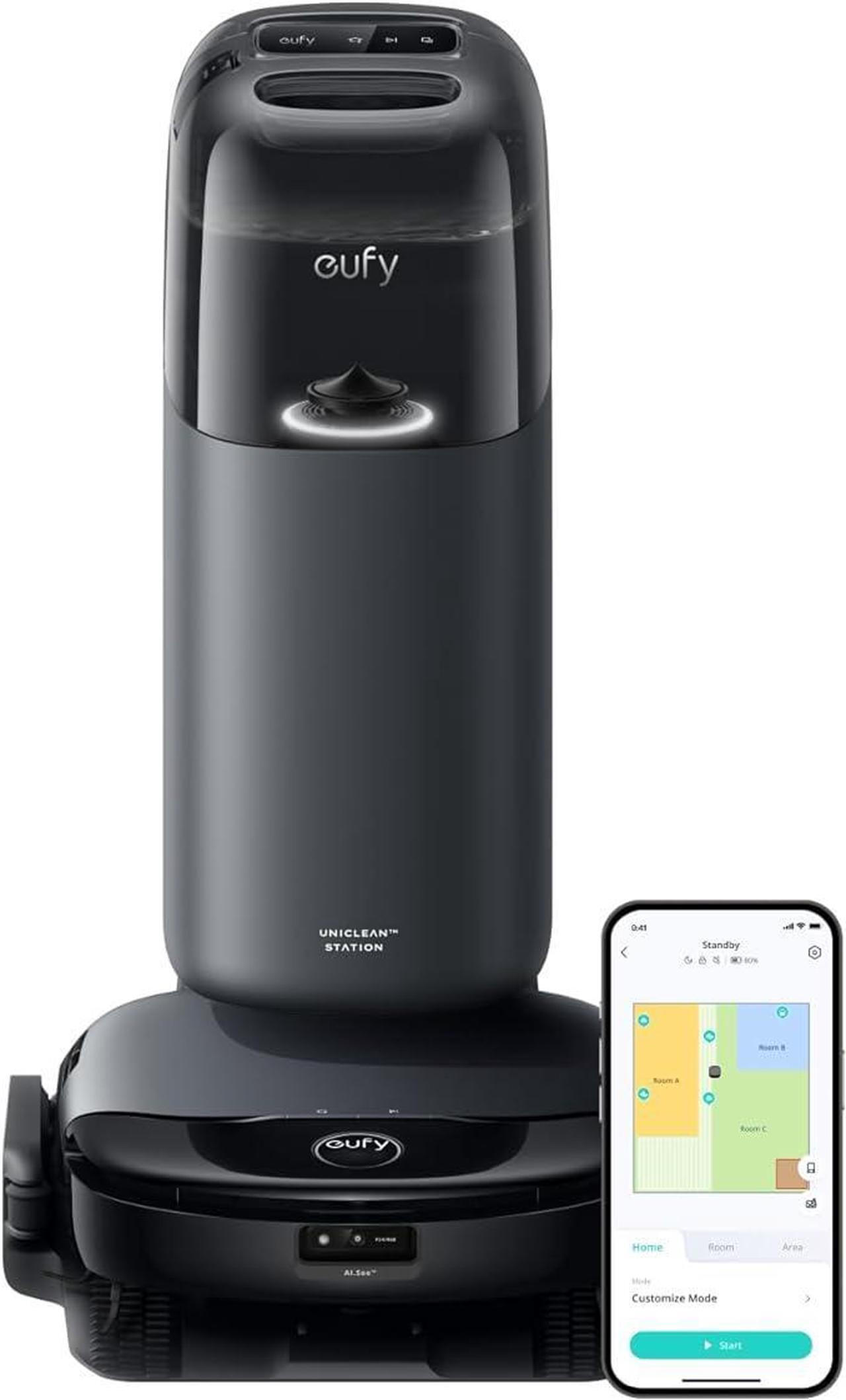 Main image of eufy S1 with All-in-One Station, HydroJet Robot Vacuum and Mop Combo, 8,000 Pa Suction, Smart Obstacle Avoidance, Multi-Level Mapping, Mop Auto-Retraction, Perfect for Pet Hair