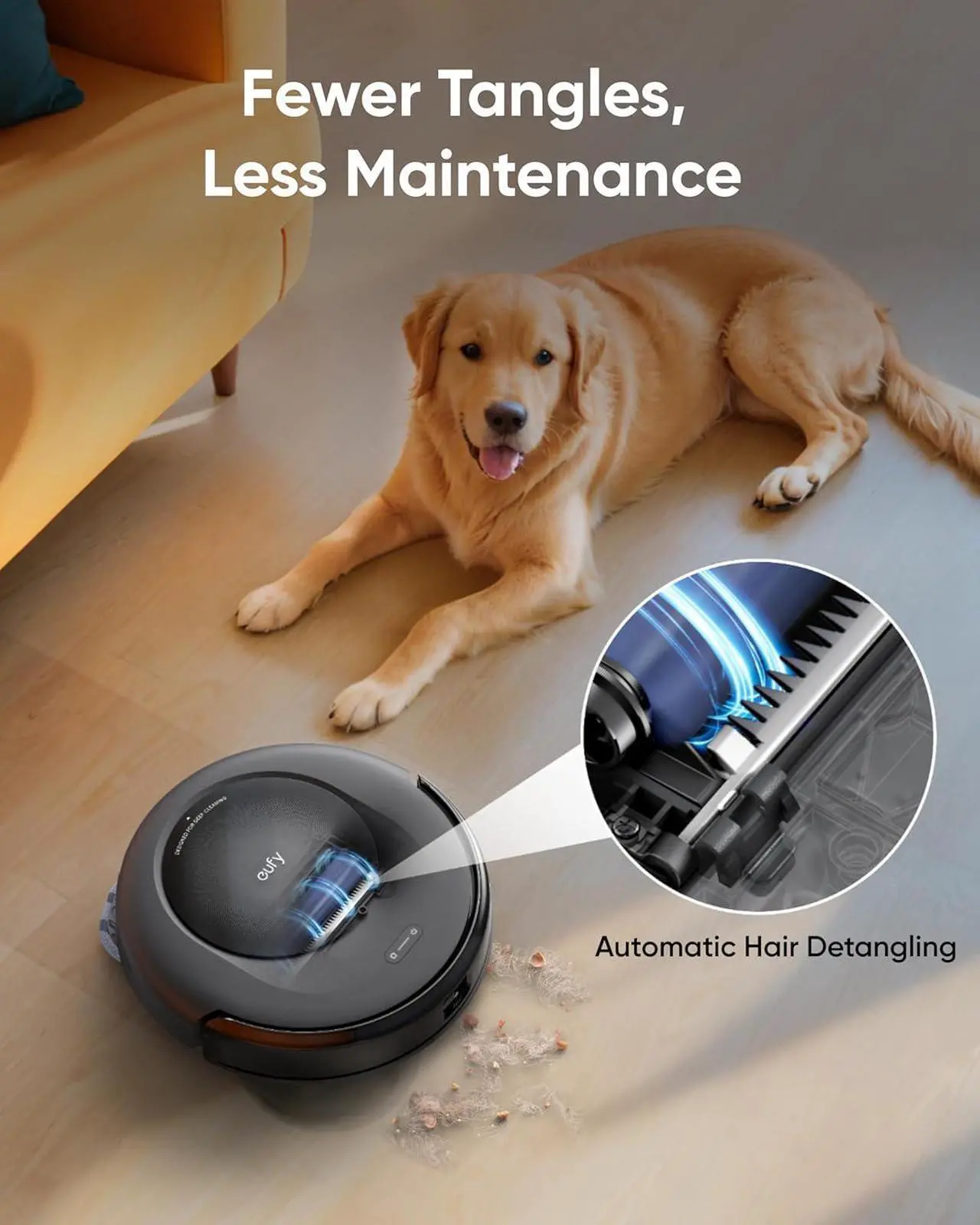 Alt view image 6 of 7 - eufy Robot Vacuum Omni C20, Robot Vacuum and Mop Combo, Self Emptying, Auto Mop Washing and Auto Drying for Hands-free Cleaning, 7000 Pa Powerful Suction, 3.35-Inch Ultra-Slim Body, All-in-One Station