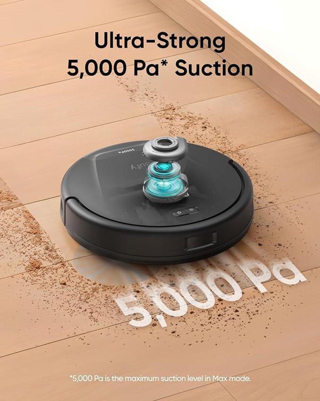 Alt view image 4 of 6 - eufy L60 Robot Vacuum with Self Empty Station, Hair Detangling Technology, Up to 60 Days Hands Free Cleaning, 5,000 Pa Suction, Remove Hair, Dust