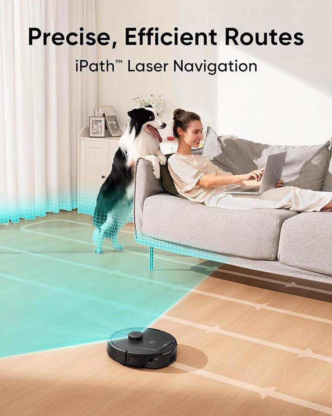 Alt view image 5 of 6 - eufy L60 Robot Vacuum with Self Empty Station, Hair Detangling Technology, Up to 60 Days Hands Free Cleaning, 5,000 Pa Suction, Remove Hair, Dust