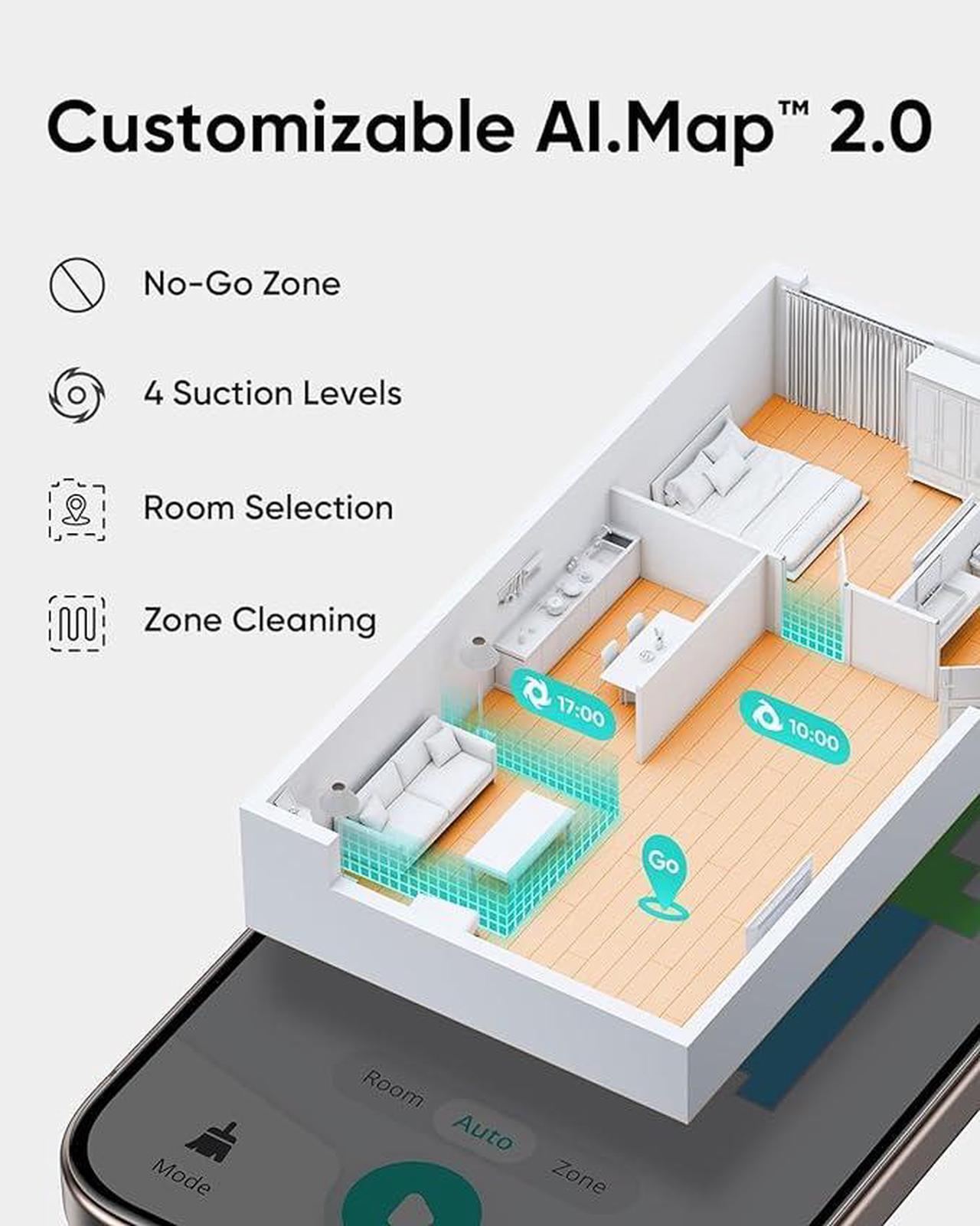 Alt view image 6 of 6 - eufy L60 Robot Vacuum with Self Empty Station, Hair Detangling Technology, Up to 60 Days Hands Free Cleaning, 5,000 Pa Suction, Remove Hair, Dust