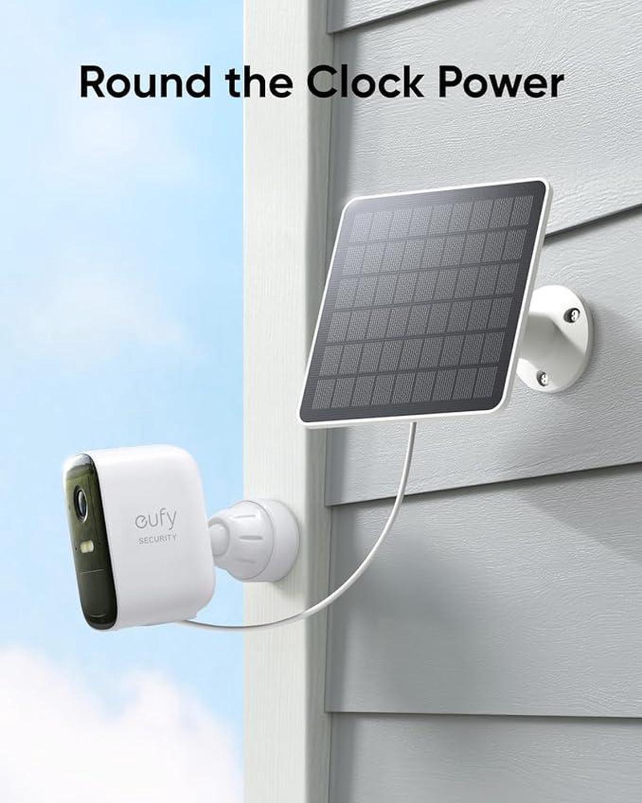 Alt view image 2 of 6 - eufy Security Solar Panel (3W) Compatible with All Models of eufyCam, Continuous Power Supply, IP65 Weatherproof for Outdoor Surveillance and Camera Charging
