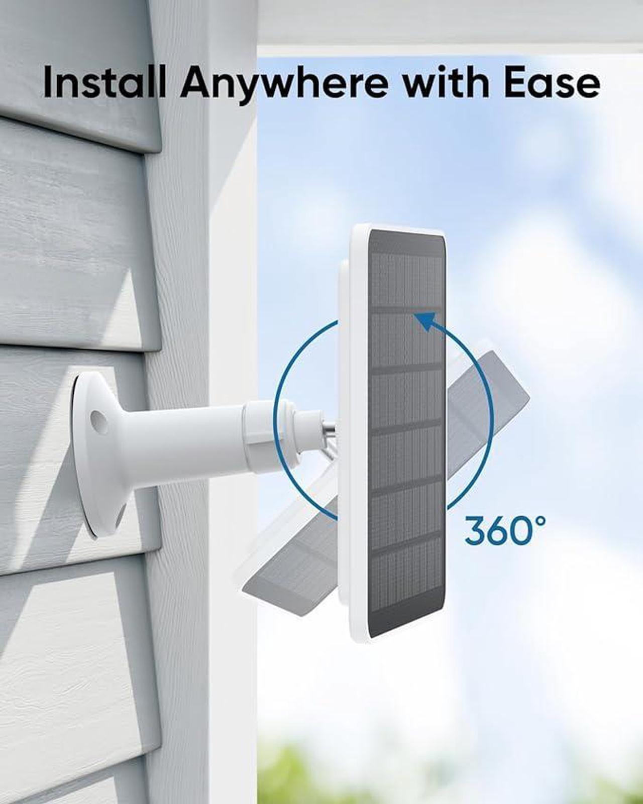 Alt view image 6 of 6 - eufy Security Solar Panel (3W) Compatible with All Models of eufyCam, Continuous Power Supply, IP65 Weatherproof for Outdoor Surveillance and Camera Charging
