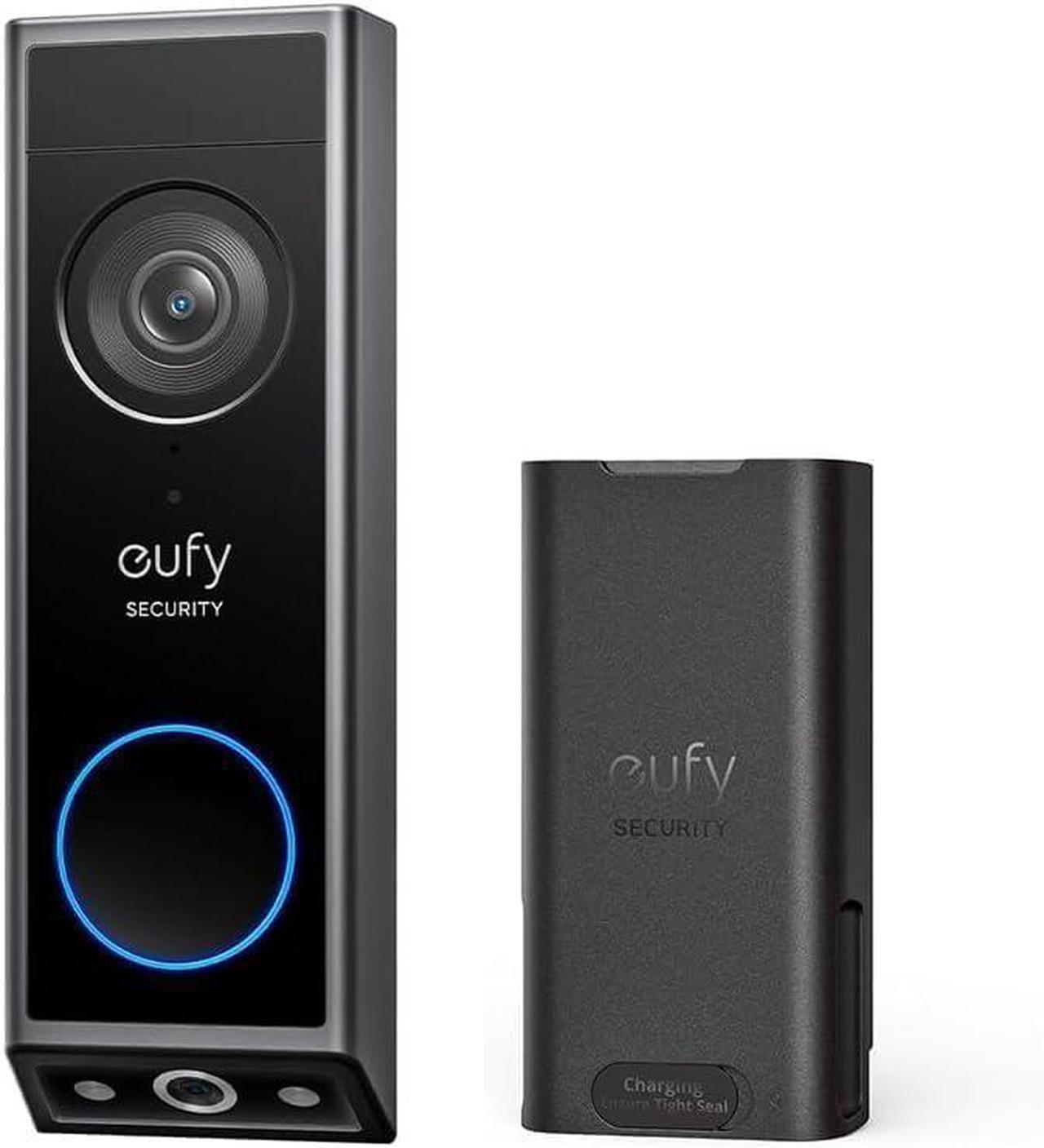 Main image of eufy Security Video Doorbell E340 (Battery Powered, with Extra Backup Battery), Uninterrupted Use with Rechargeable Battery, Dual Cameras, 2K Full HD, No Monthly Fee