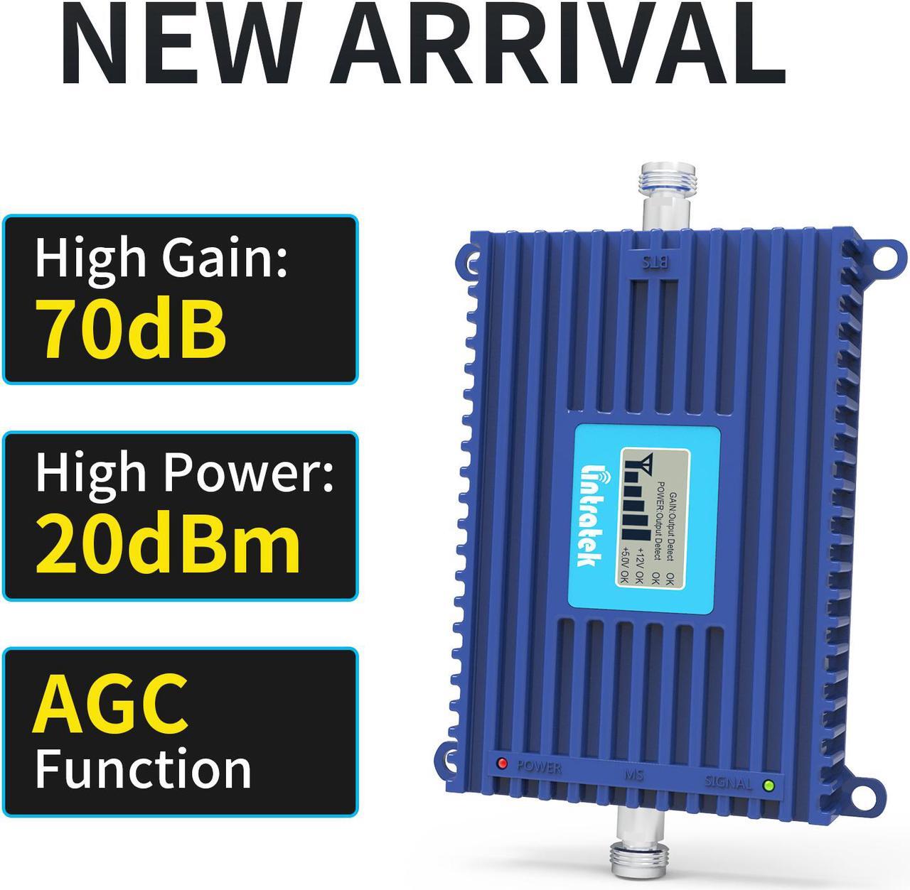 Alt view image 2 of 7 - Lintratek 4G LTE Band 66 Cell Phone Signal Booster | 1700/2100MHz AWS Band 66/4 Cellular Amplifier for T-Mobil, AT&T, Sprint, Verizon, Mint Mobile, MetroPCS U.S. Carriers for Home/Office AGC Function