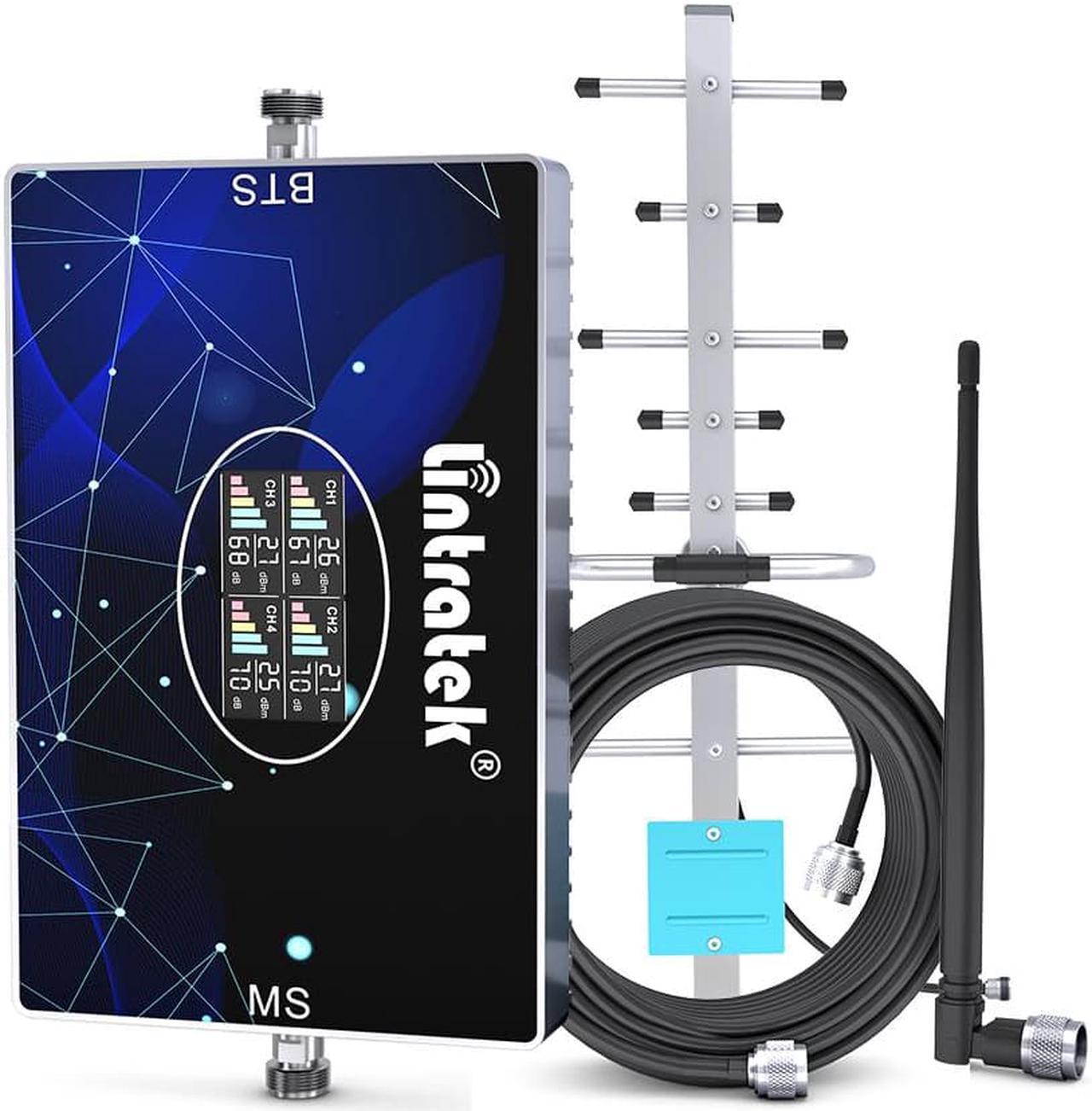 Main image of Lintratek Cell Phone Signal Booster for Home and Office GSM 3G 4G LTE 5G Band 2/4/5/28 Cell Phone Booster Cellular Signal Amplifier Kit for AT&T, Verizon, T-Mobile & More, Up to 5000 sq.ft