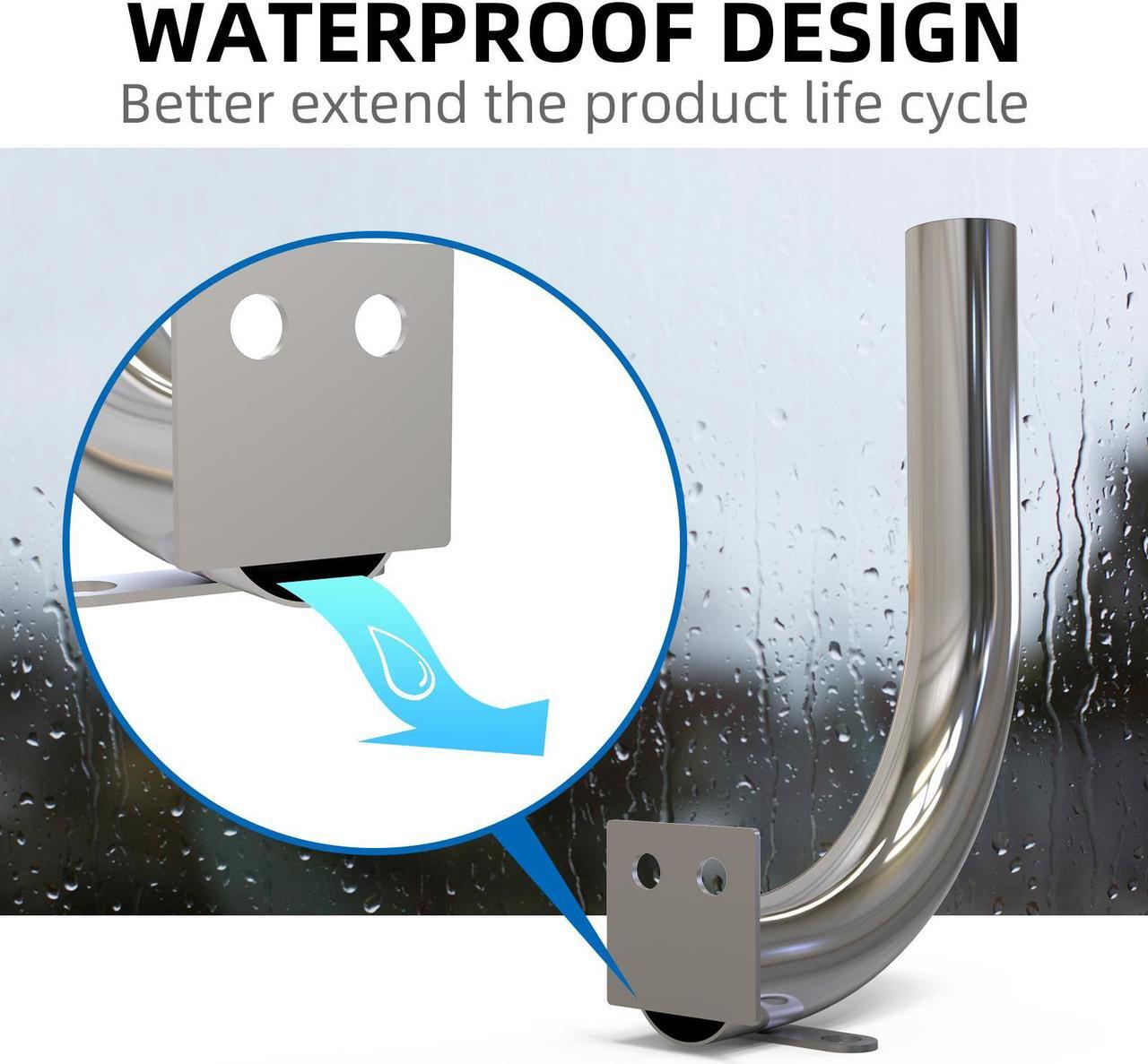 Alt view image 4 of 7 - Lintratek Pole Mount for Outside Antenna Universal Antenna Mount Pole for Home Outside Antennas/Cell Phone Signal Booster